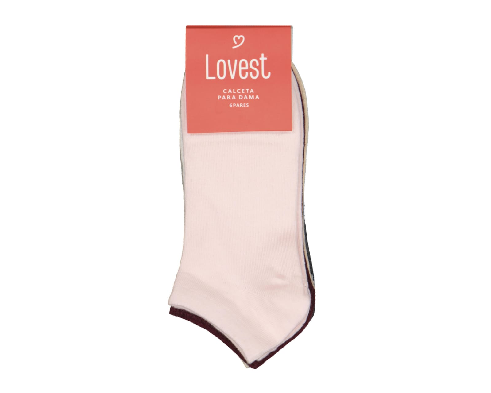 Foto 4 pulgar | Foto 3 | Calcetas Cortas Lovest para Mujer 6 Pares