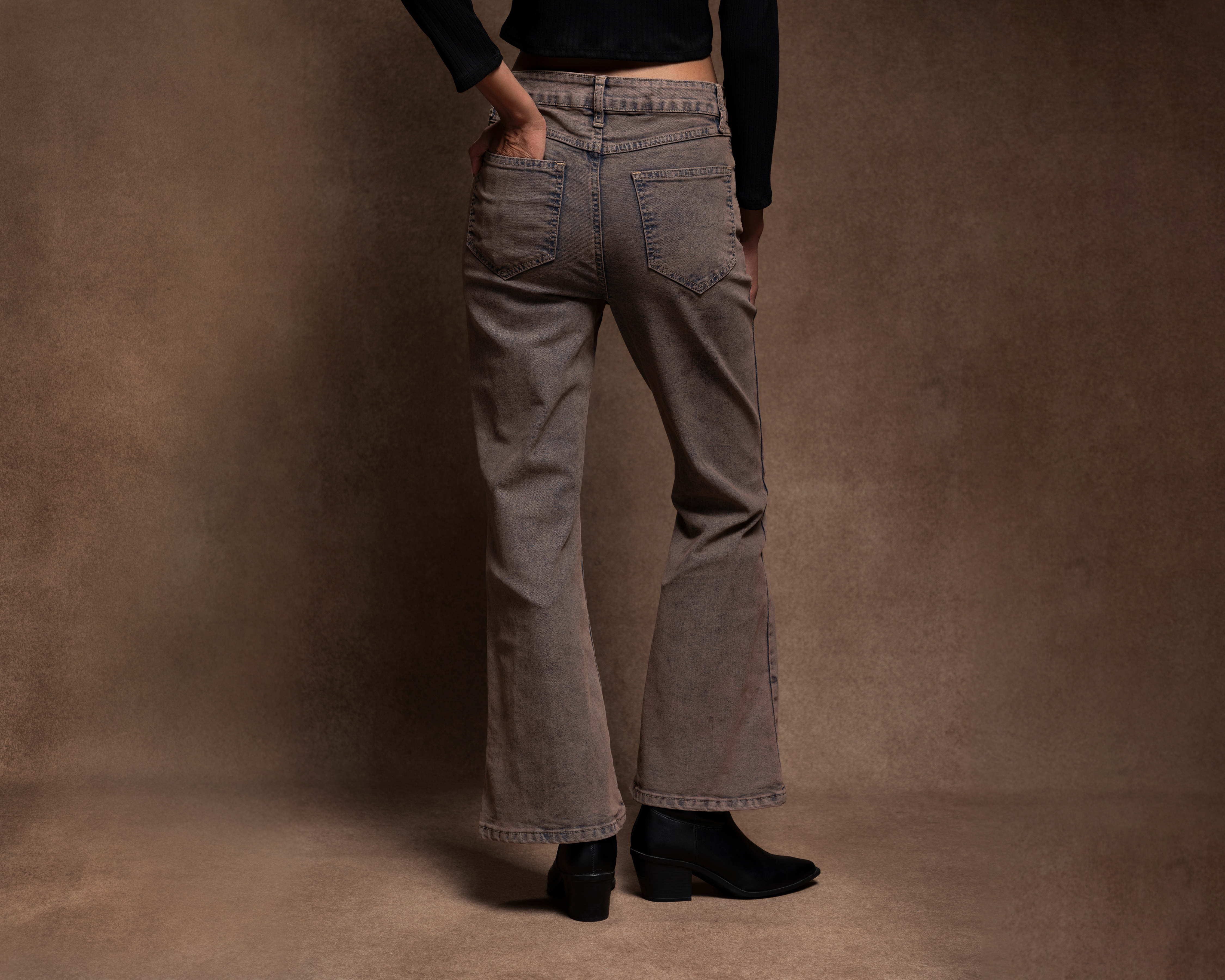 Foto 4 pulgar | Foto 3 | Jeans Flare Strona para Mujer
