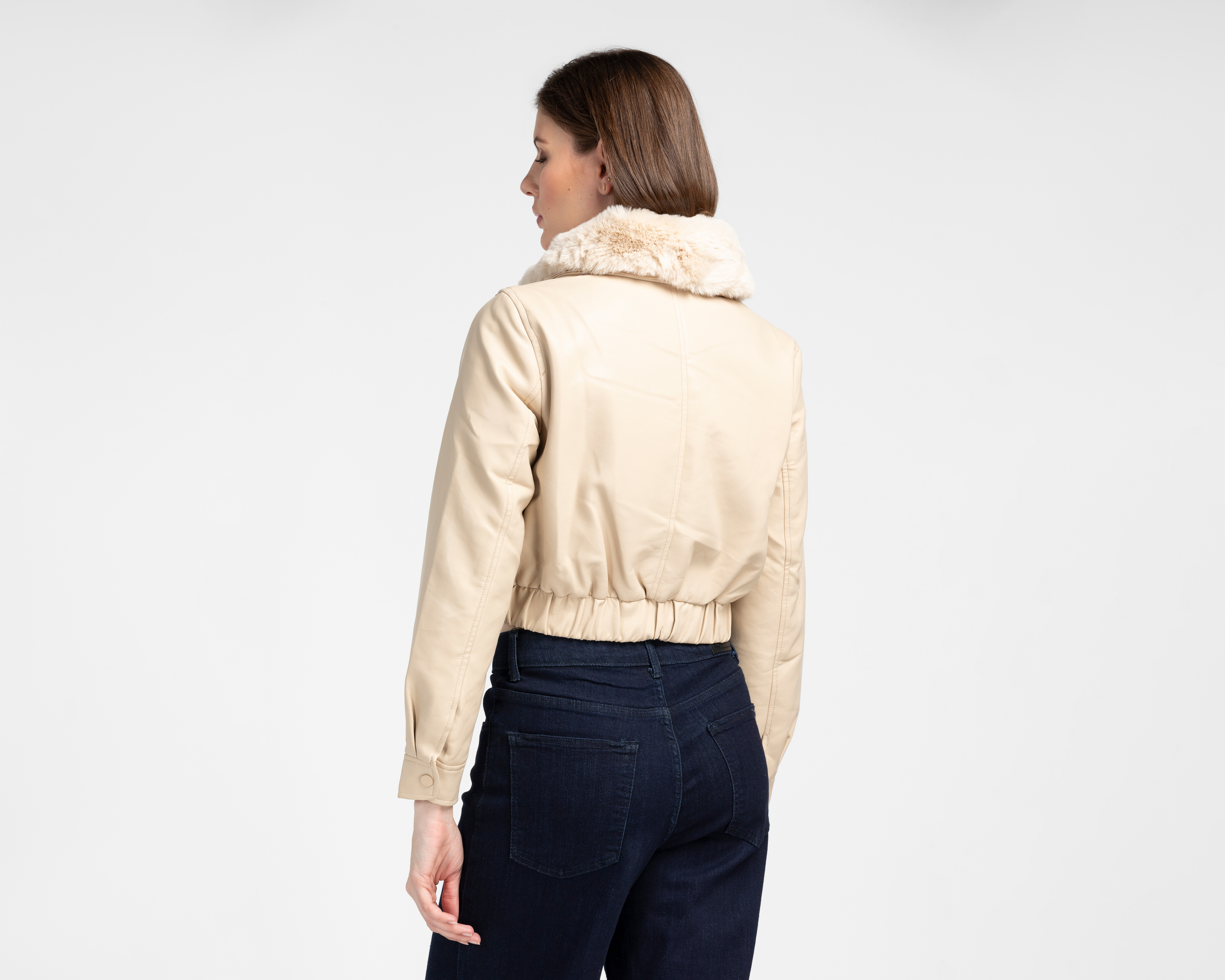 Foto 4 pulgar | Foto 3 | Chamarra Beige Ann Miller para Mujer