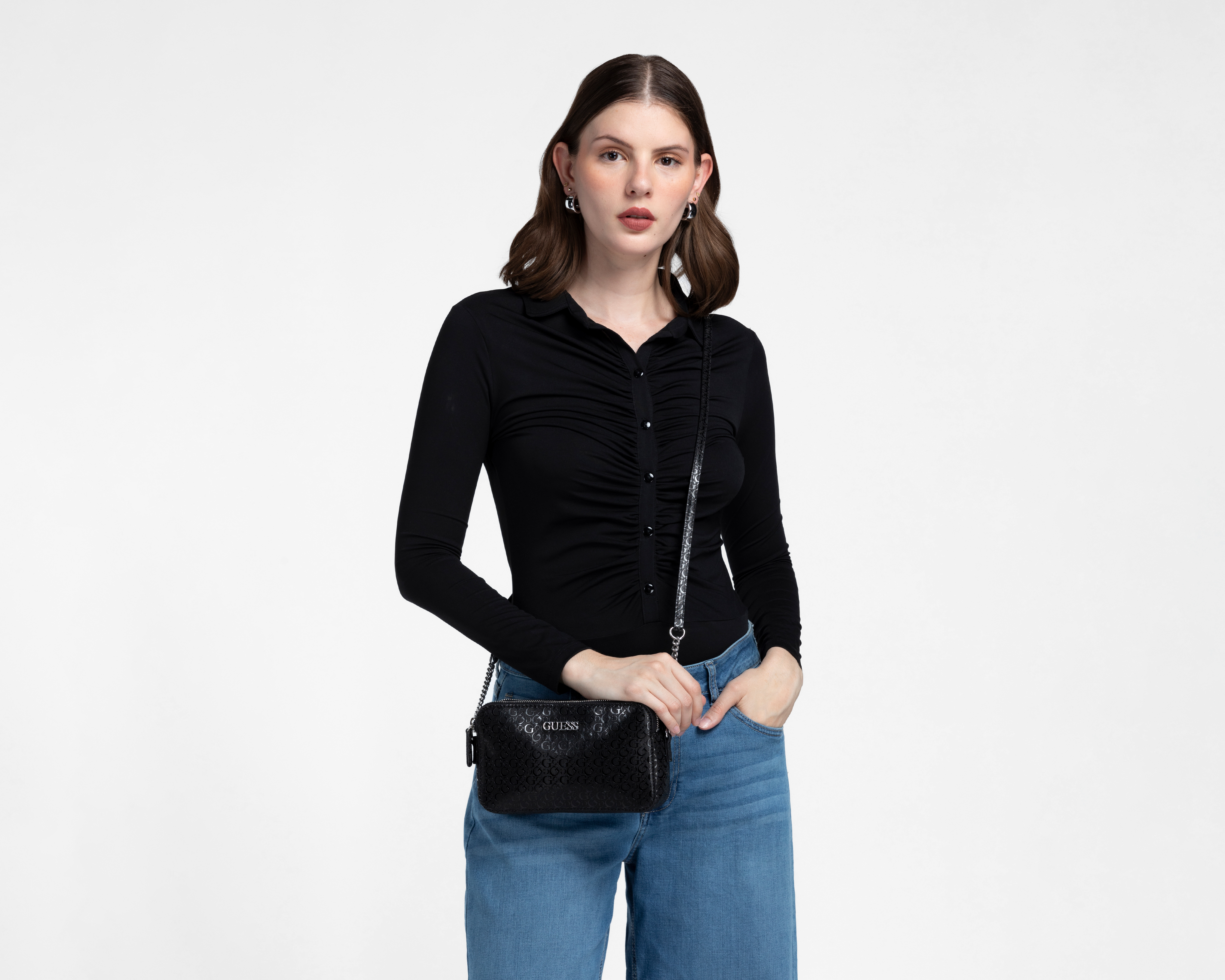 Foto 7 pulgar | Foto 6 | Bolsa Cruzada Guess Tidewood