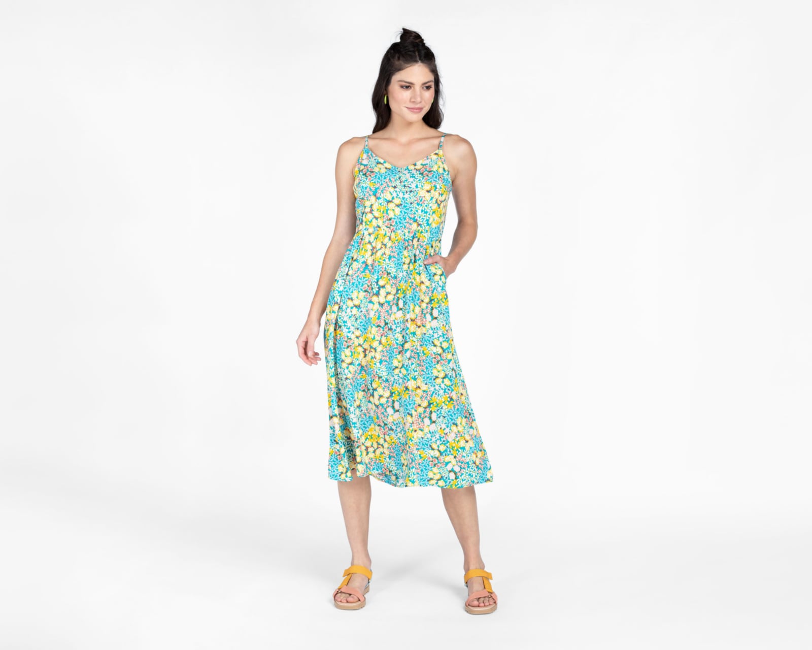 Vestido 18 Forever Casual de Tirantes con Estampado Floral