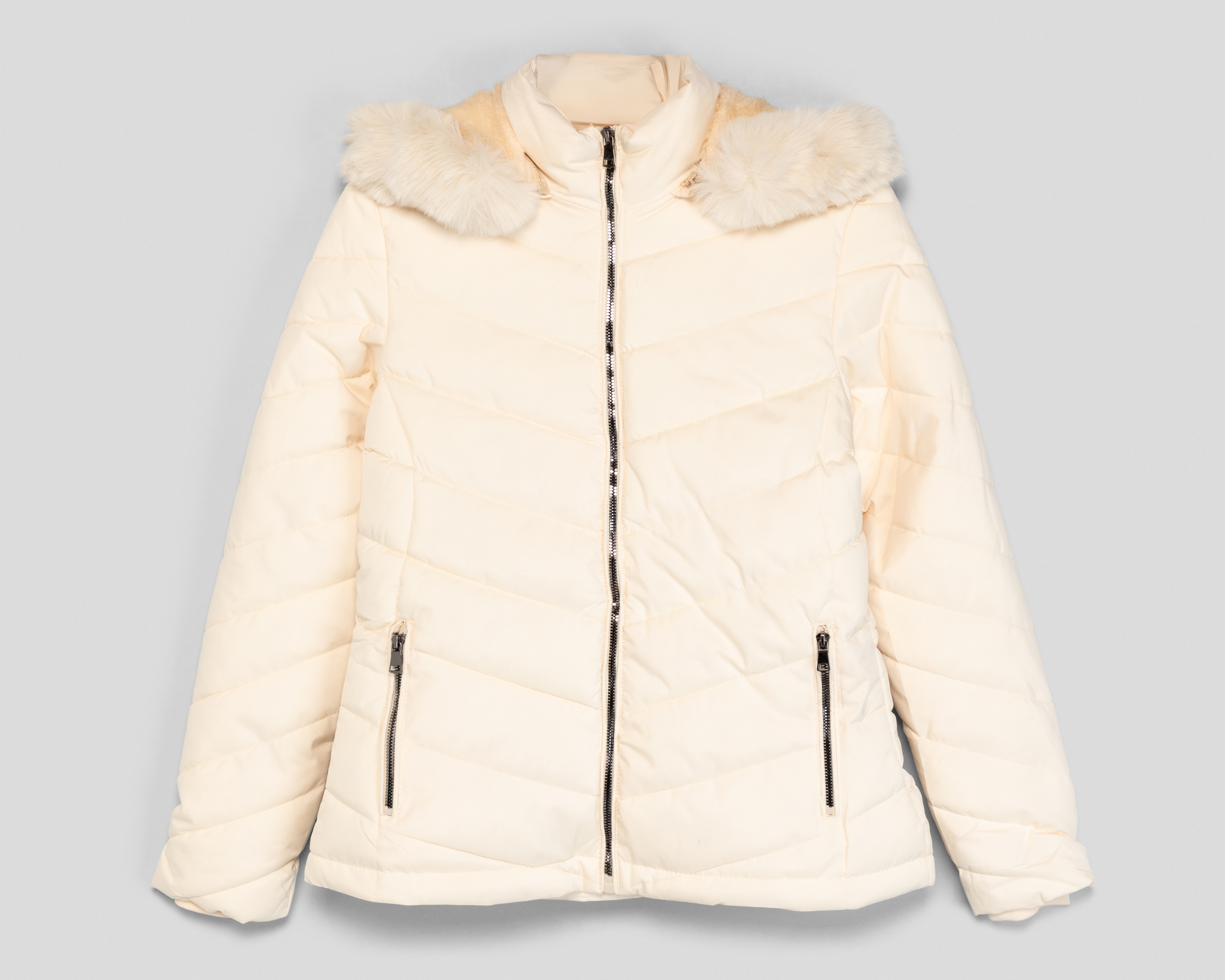 Foto 2 pulgar | Foto 1 | Chamarra Hueso Ann Miller para Mujer