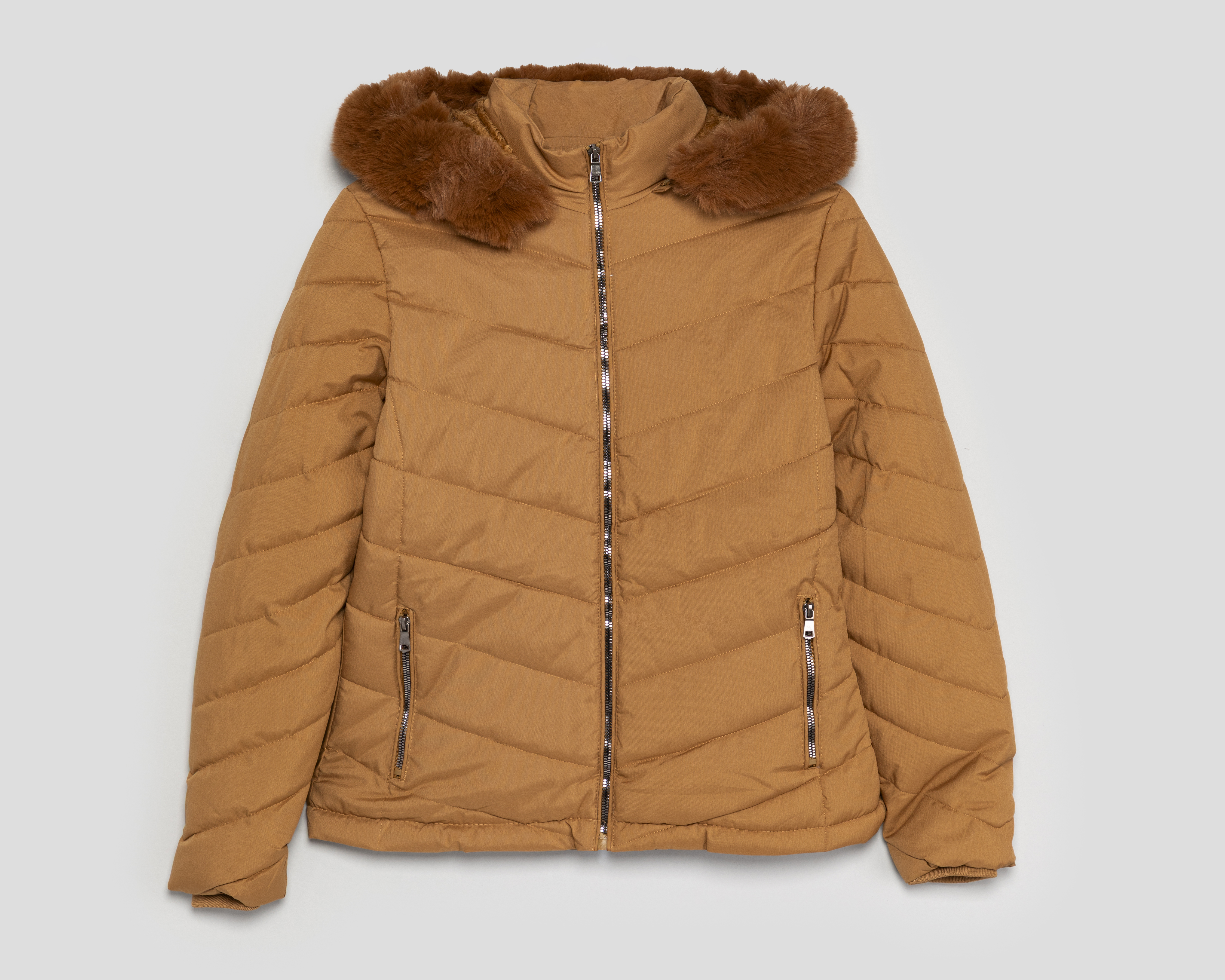 Chamarra Camel Ann Miller para Mujer