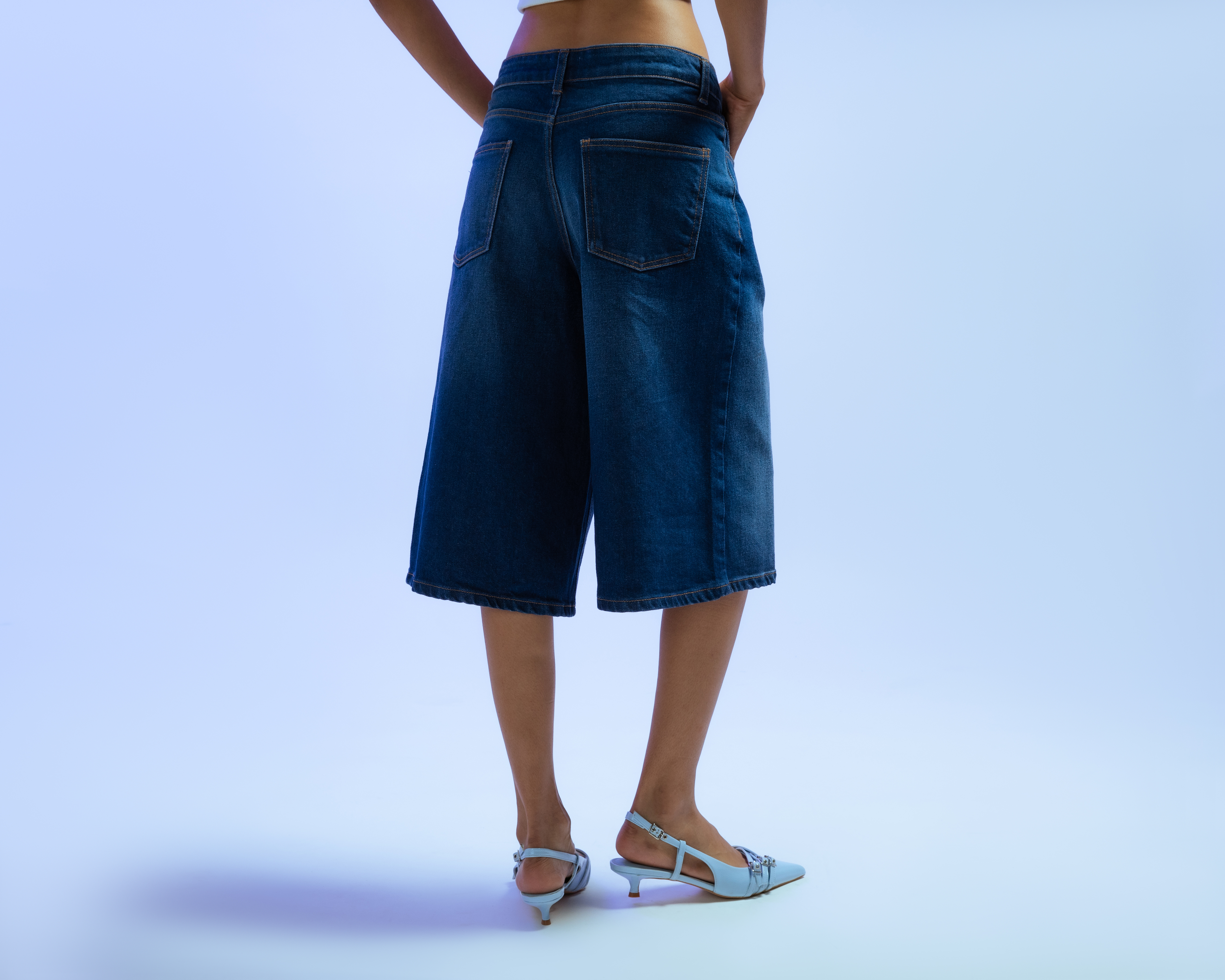 Foto 3 | Foto 3 | Pantalón Capri Strona de Mezclilla para Mujer