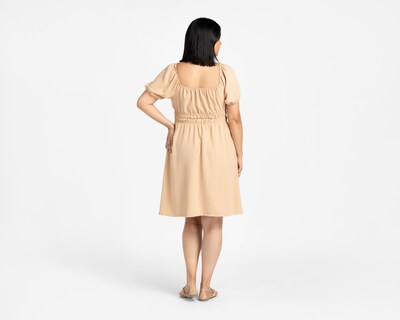 Foto 6 | Foto 6 | Vestido Casual Refill Manga Corta Beige Juvenil