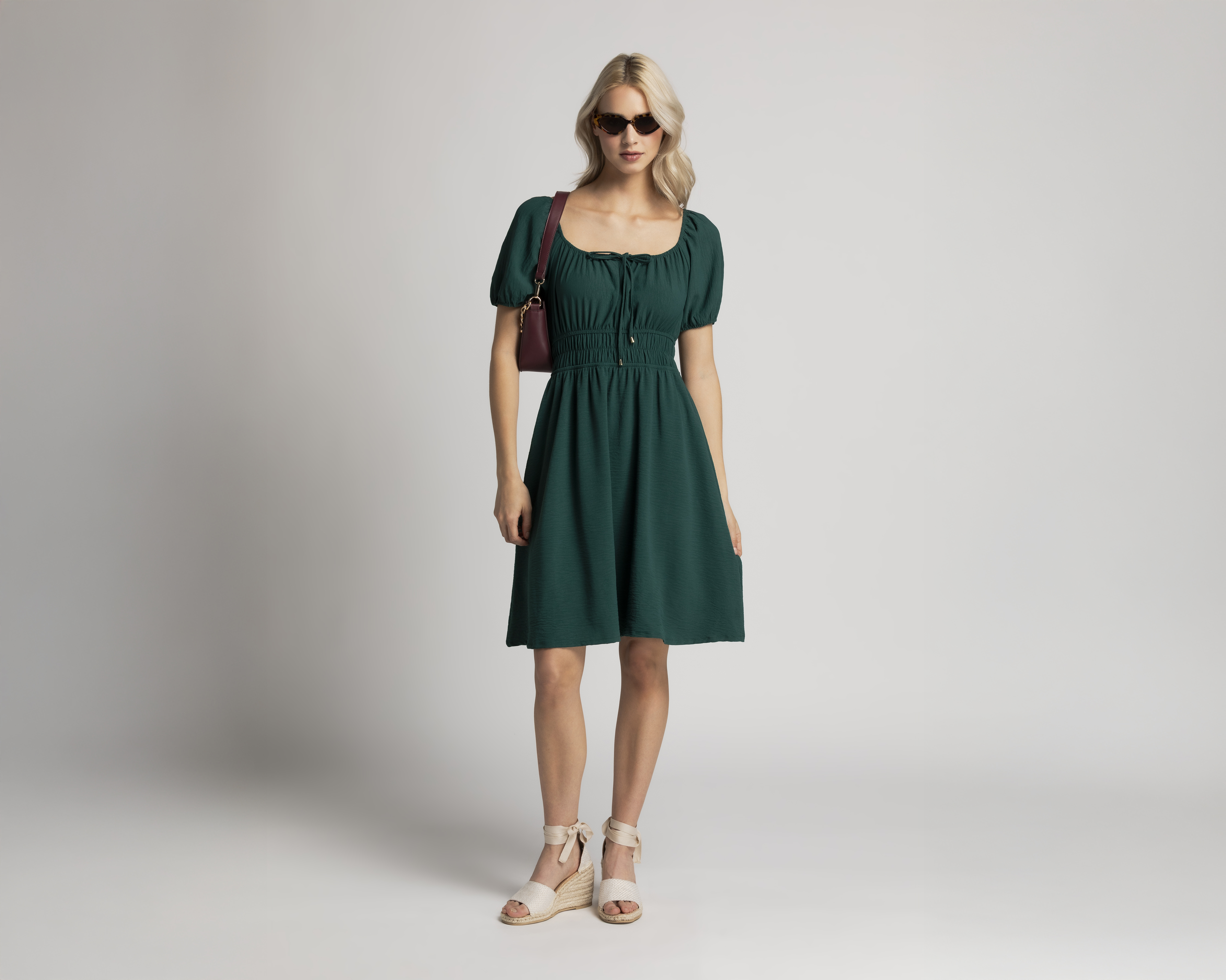 Foto 2 | Foto 2 | Vestido Casual Refill Manga Corta Verde Jade Juvenil