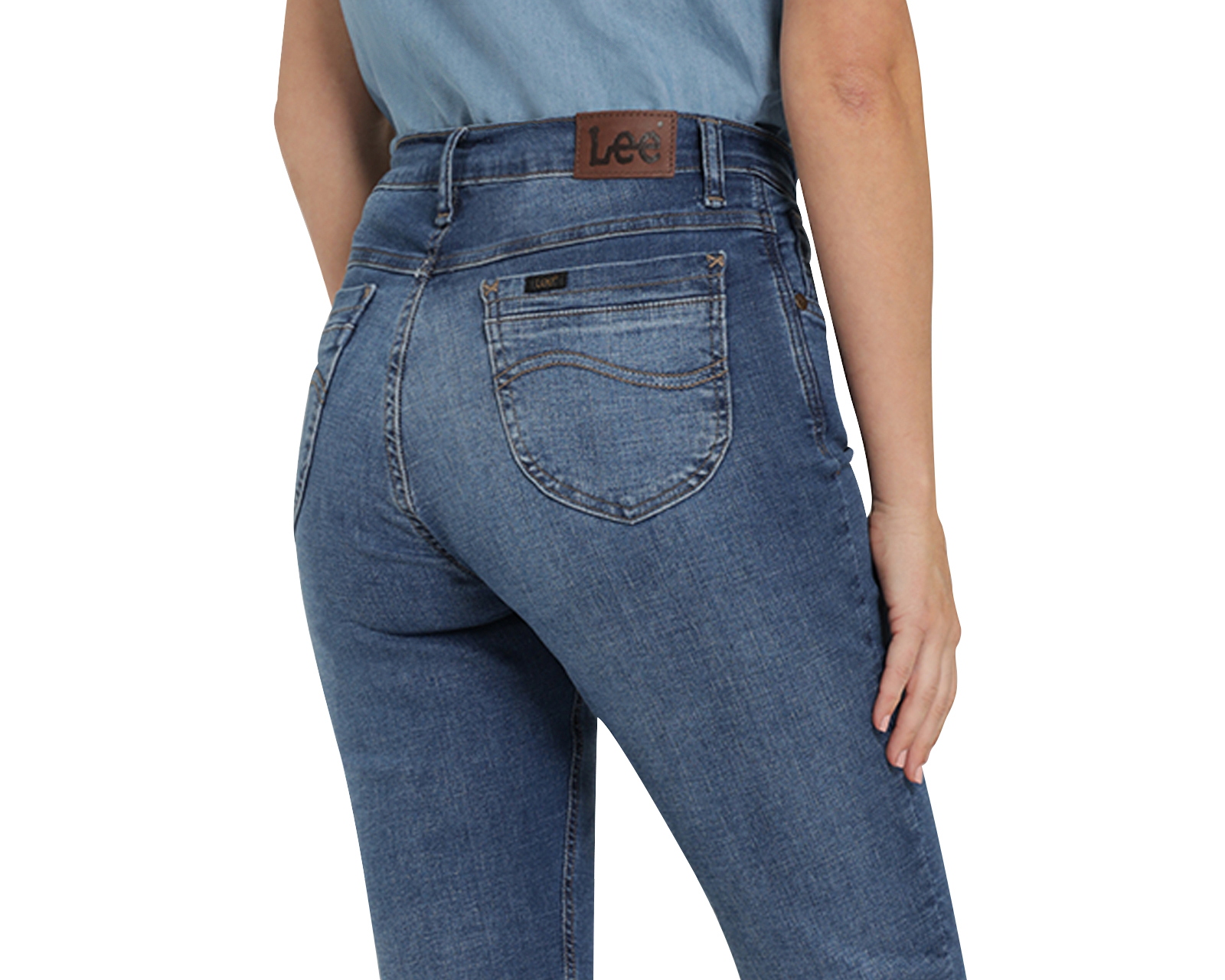 Foto 6 pulgar | Foto 5 | Jeans Lee Slim Fit Deslavados