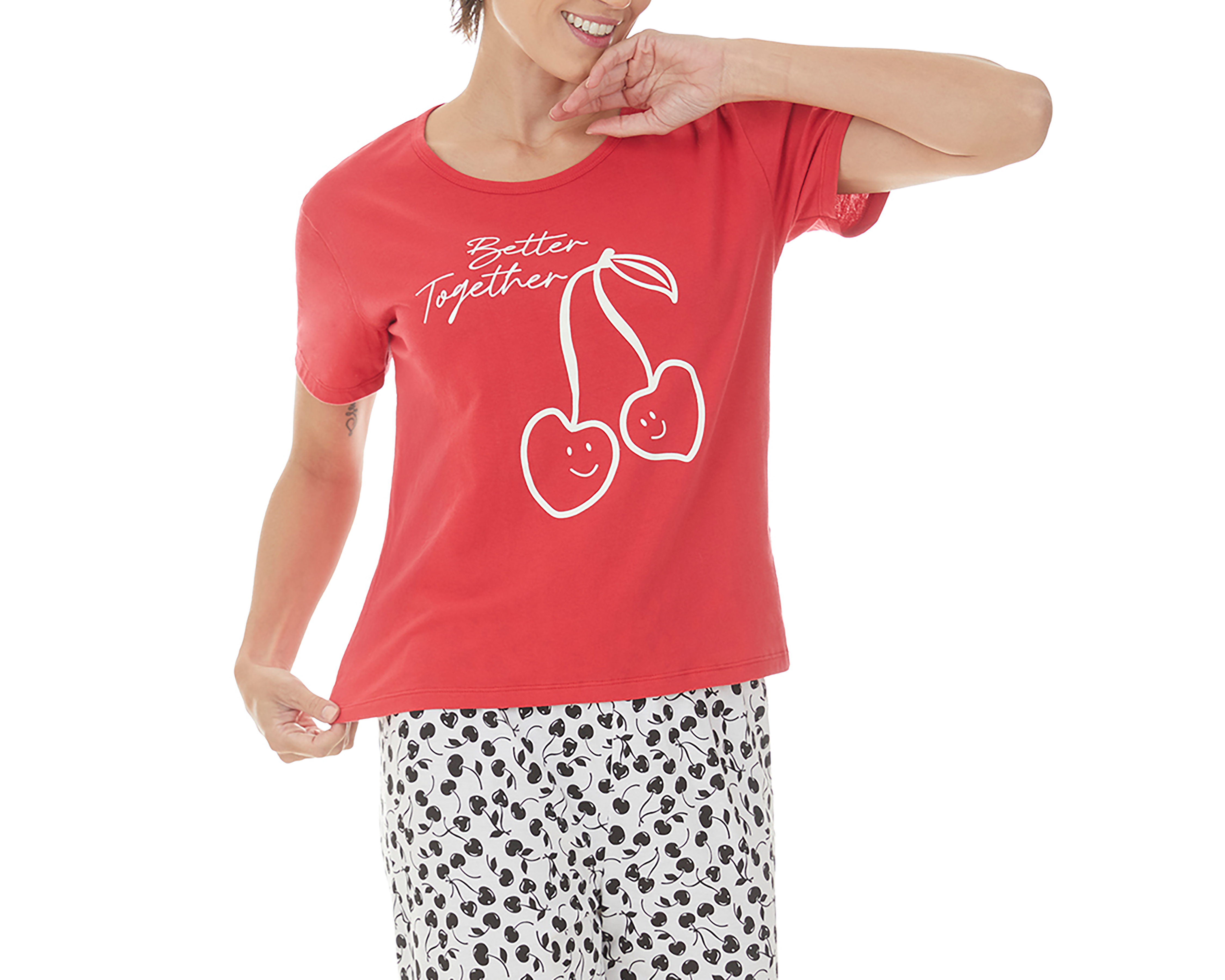 Foto 4 pulgar | Foto 3 | Pijama Tops & Bottoms para Mujer 2 Piezas