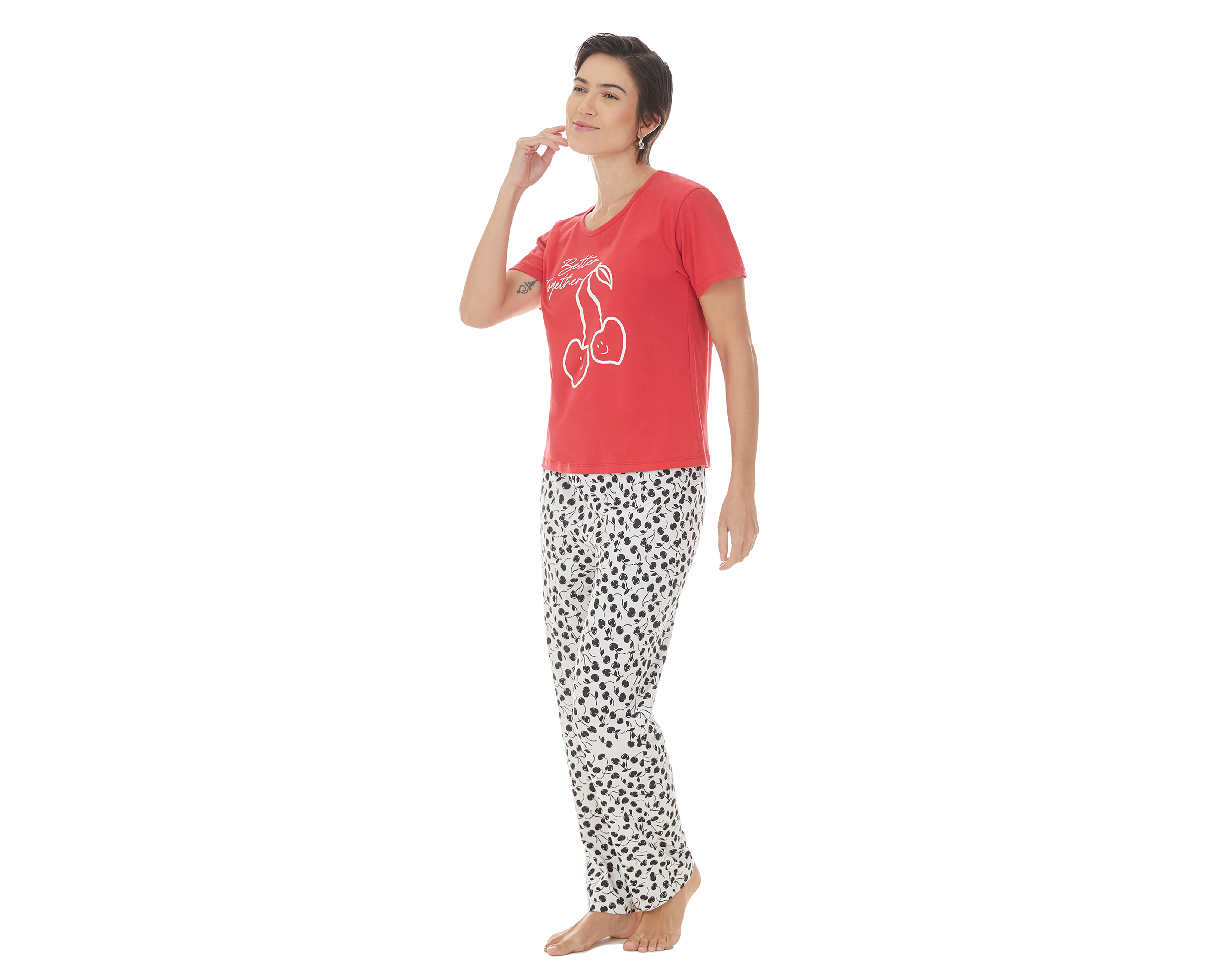 Foto 5 pulgar | Foto 4 | Pijama Tops & Bottoms para Mujer 2 Piezas