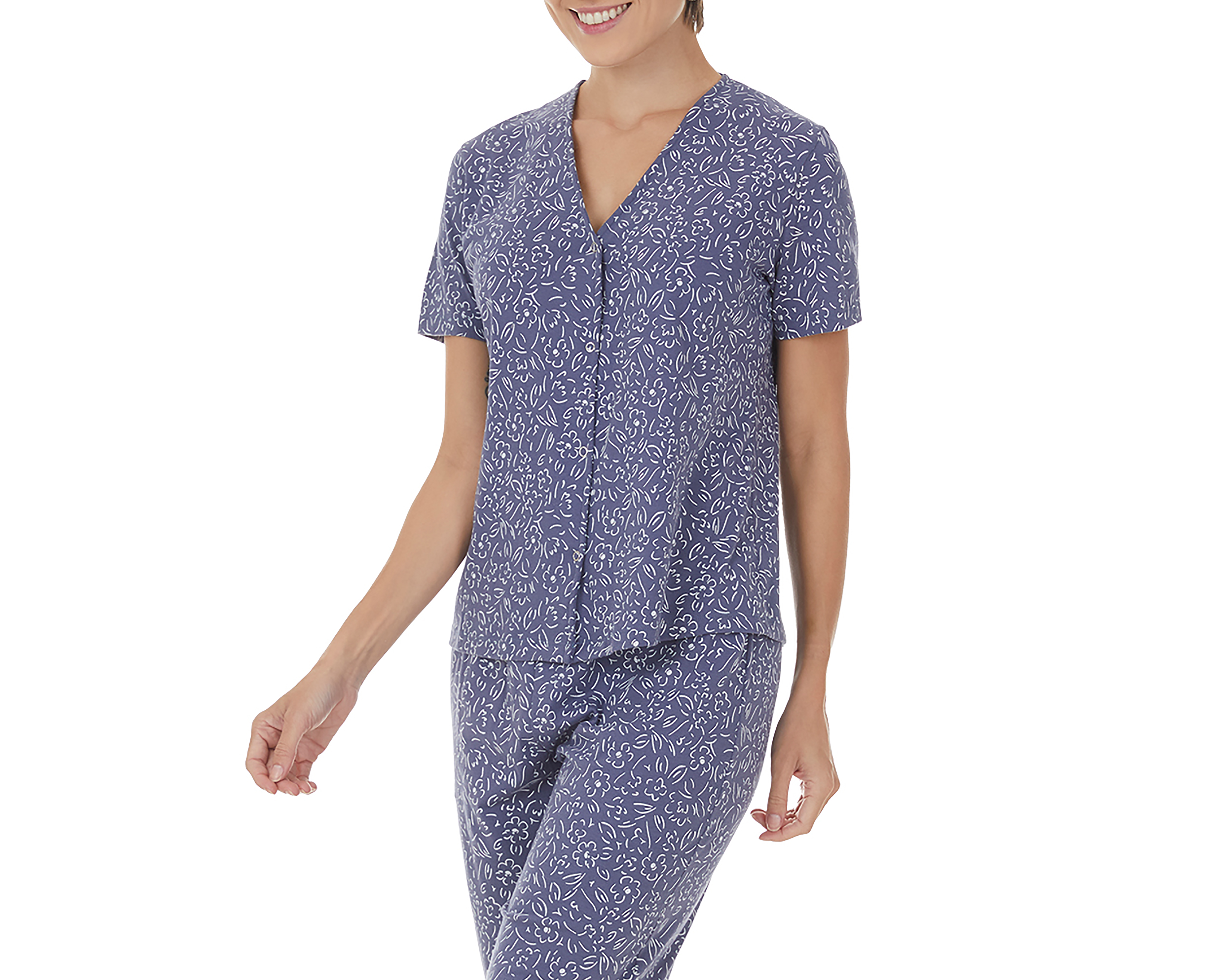 Foto 4 pulgar | Foto 3 | Pijama de Algodón Tops & Bottoms para Mujer 2 Piezas