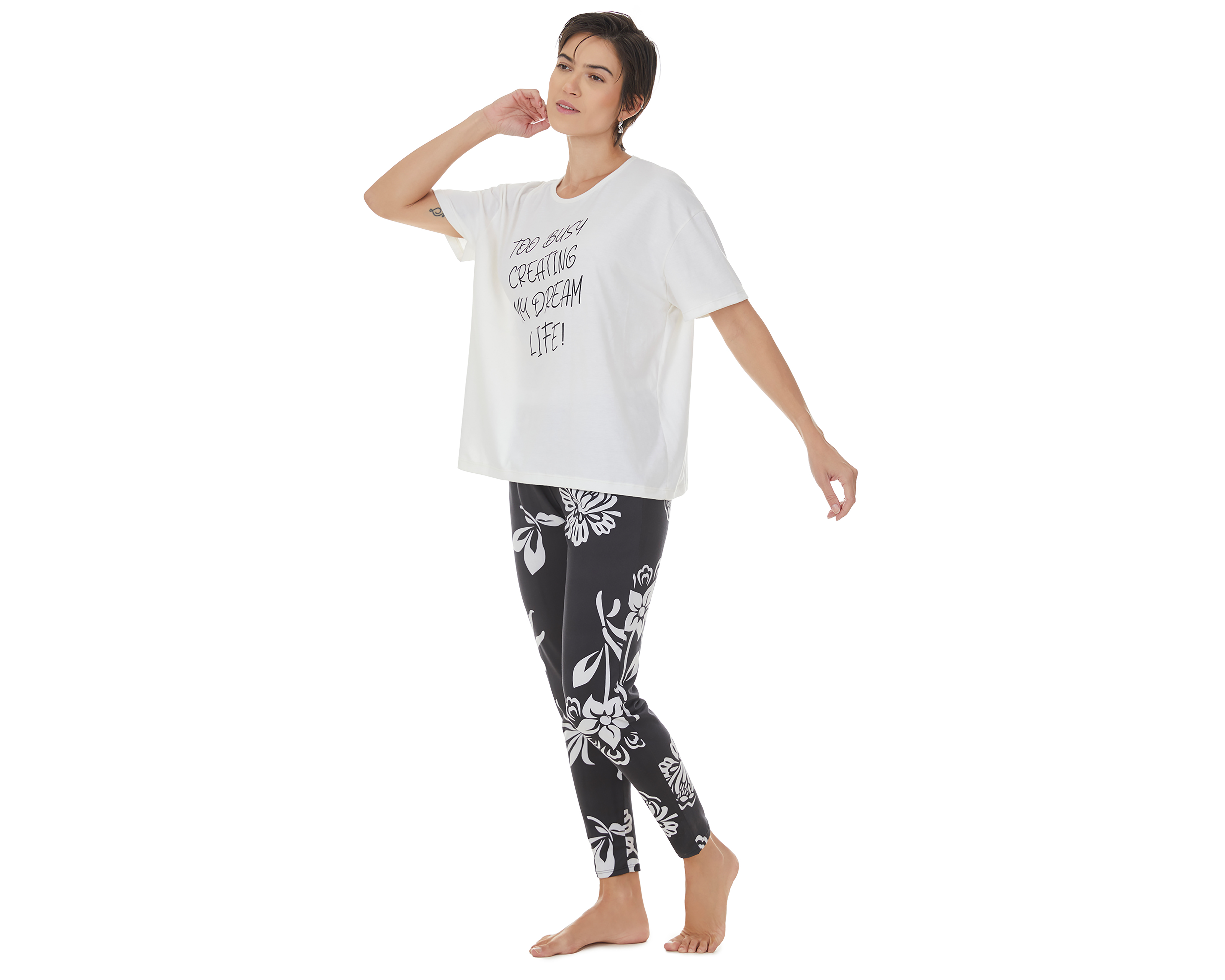 Foto 5 pulgar | Foto 4 | Pijama Tops & Bottoms para Mujer 2 Piezas