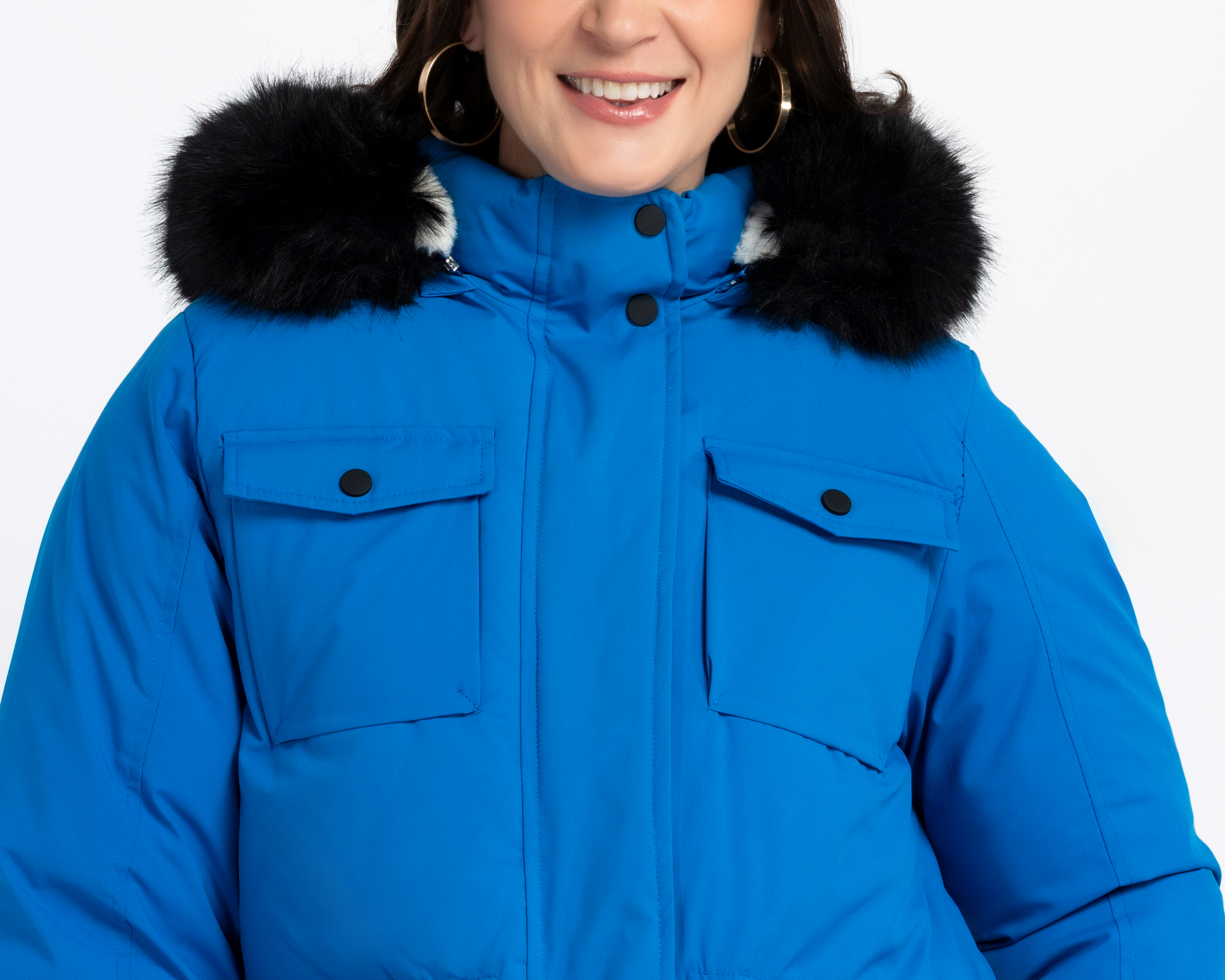 Foto 4 | Foto 4 | Chamarra Azul Ann Miller para Mujer