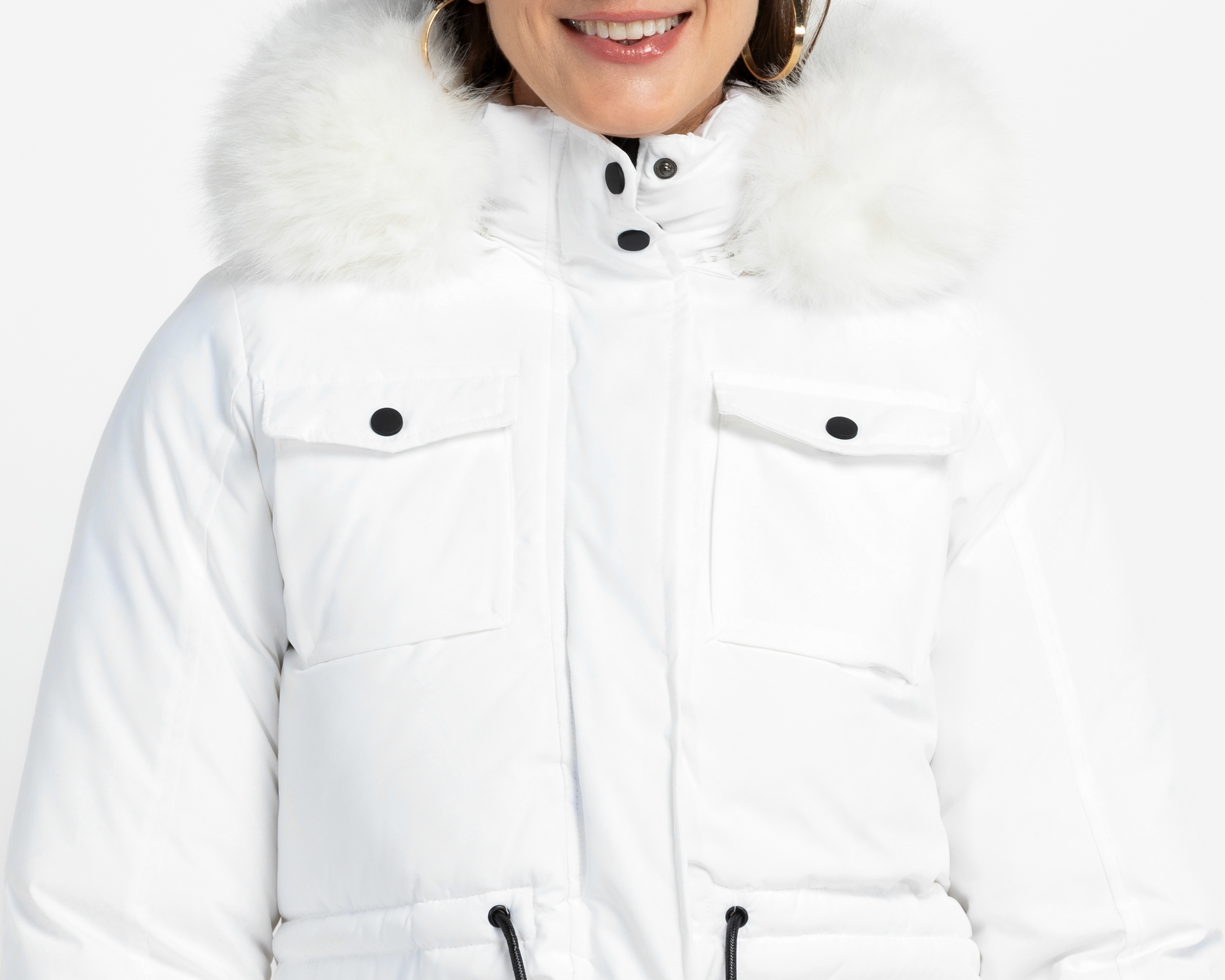 Foto 5 pulgar | Foto 4 | Chamarra Blanca Ann Miller para Mujer