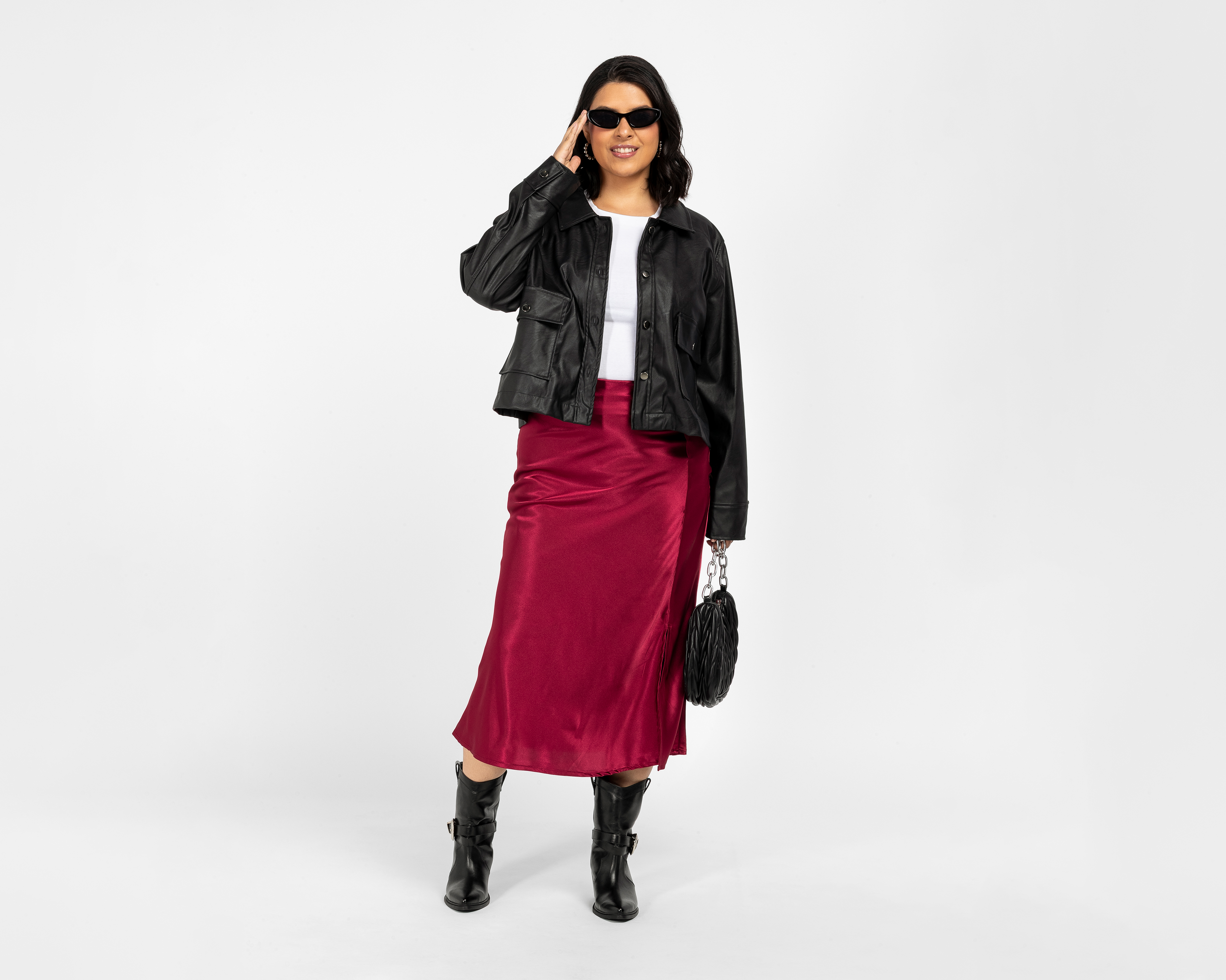 Foto 2 | Foto 2 | Chamarra tipo Cuero María Ferré para Mujer