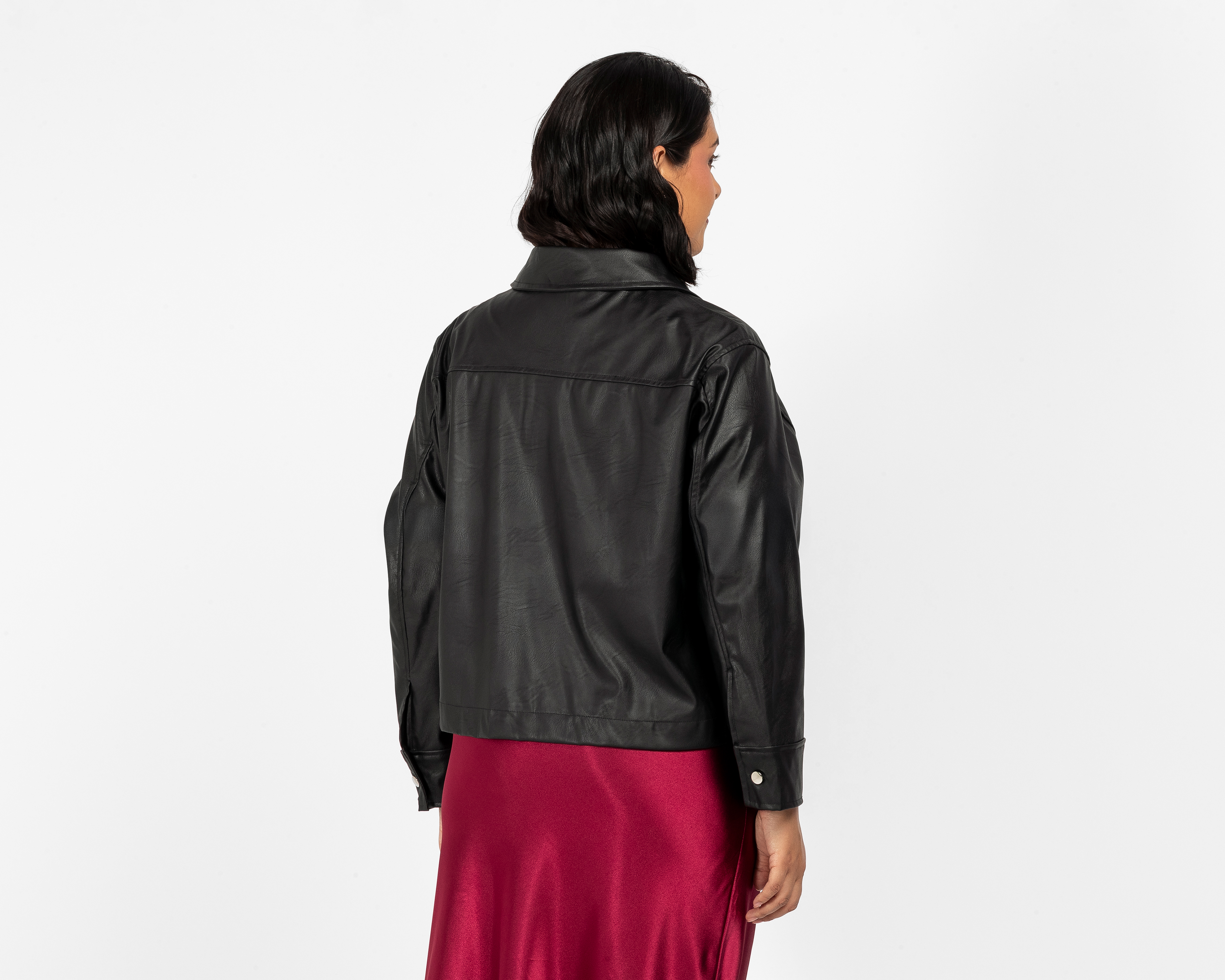 Foto 3 | Foto 3 | Chamarra tipo Cuero María Ferré para Mujer