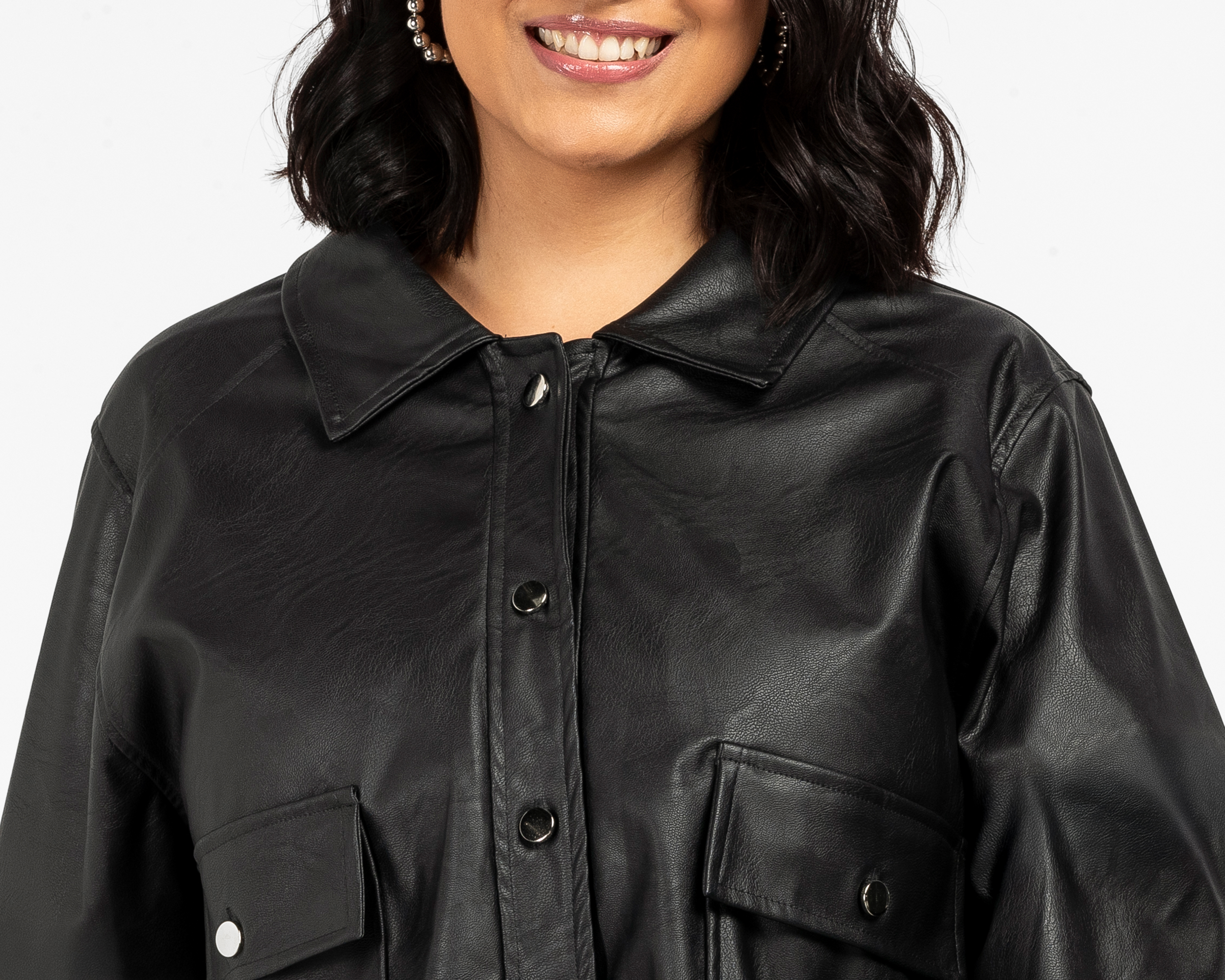 Foto 5 pulgar | Foto 4 | Chamarra tipo Cuero María Ferré para Mujer