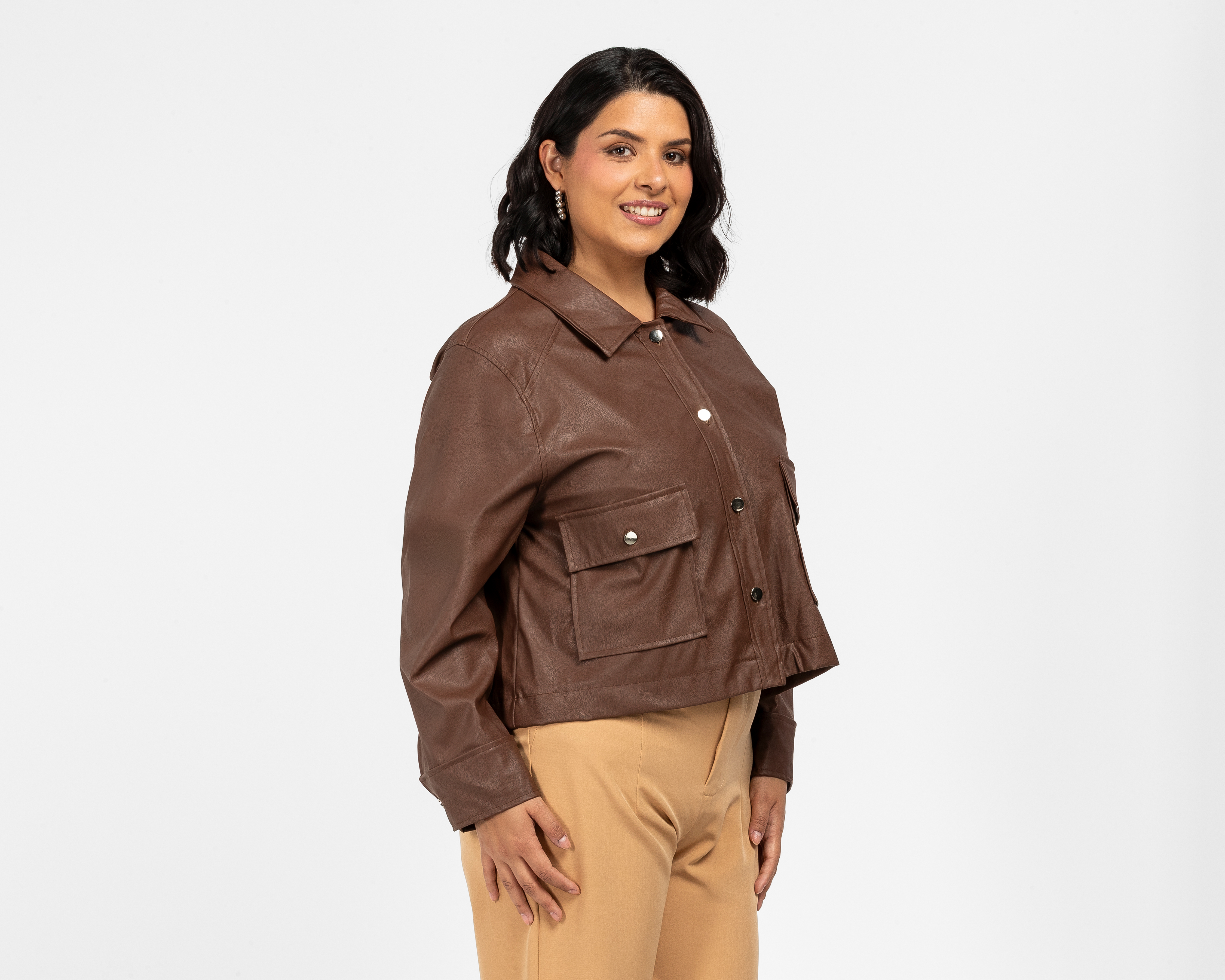 Foto 1 | Foto 1 | Chamarra tipo Cuero María Ferré para Mujer