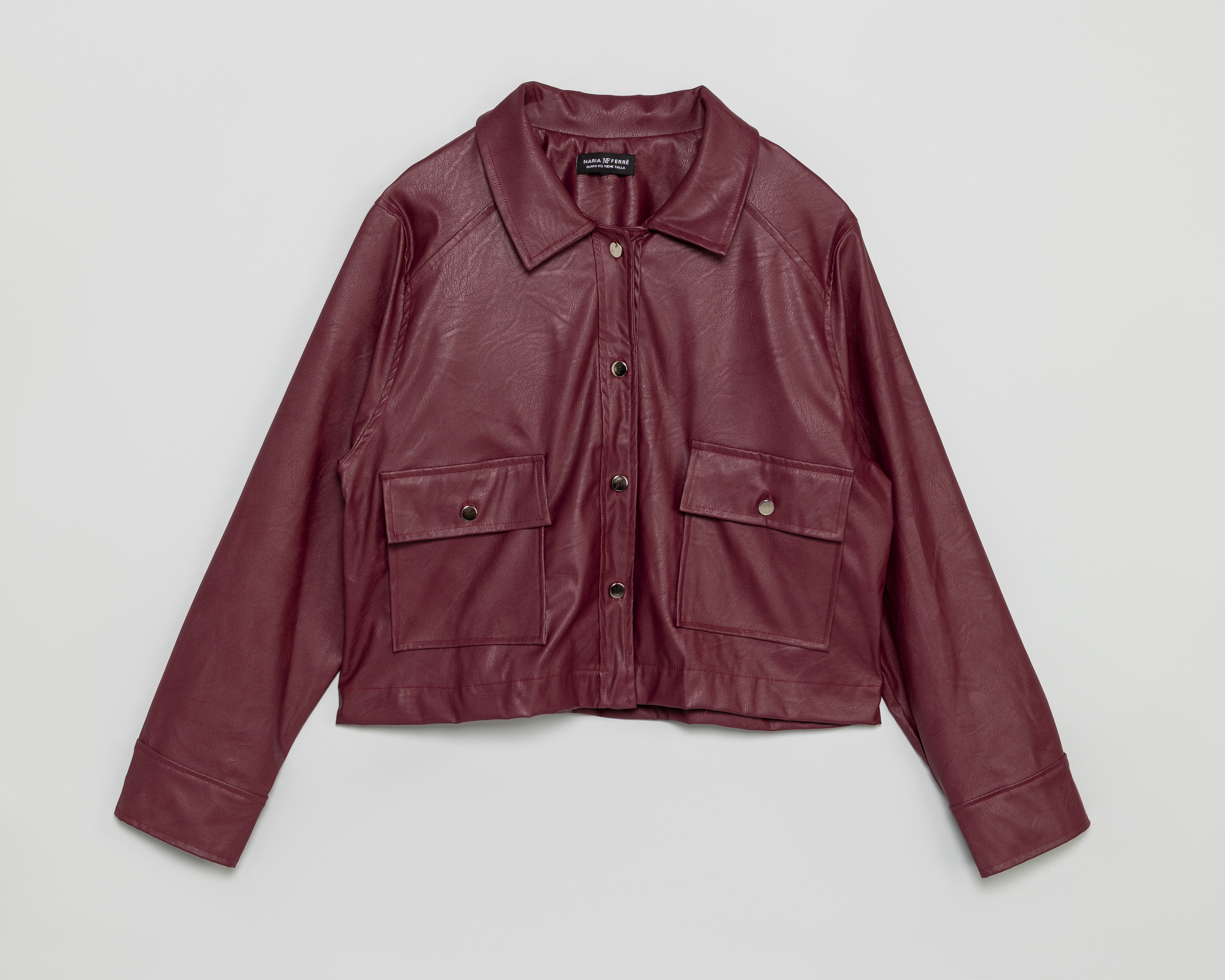 Foto 2 pulgar | Foto 1 | Chamarra tipo Cuero María Ferré para Mujer