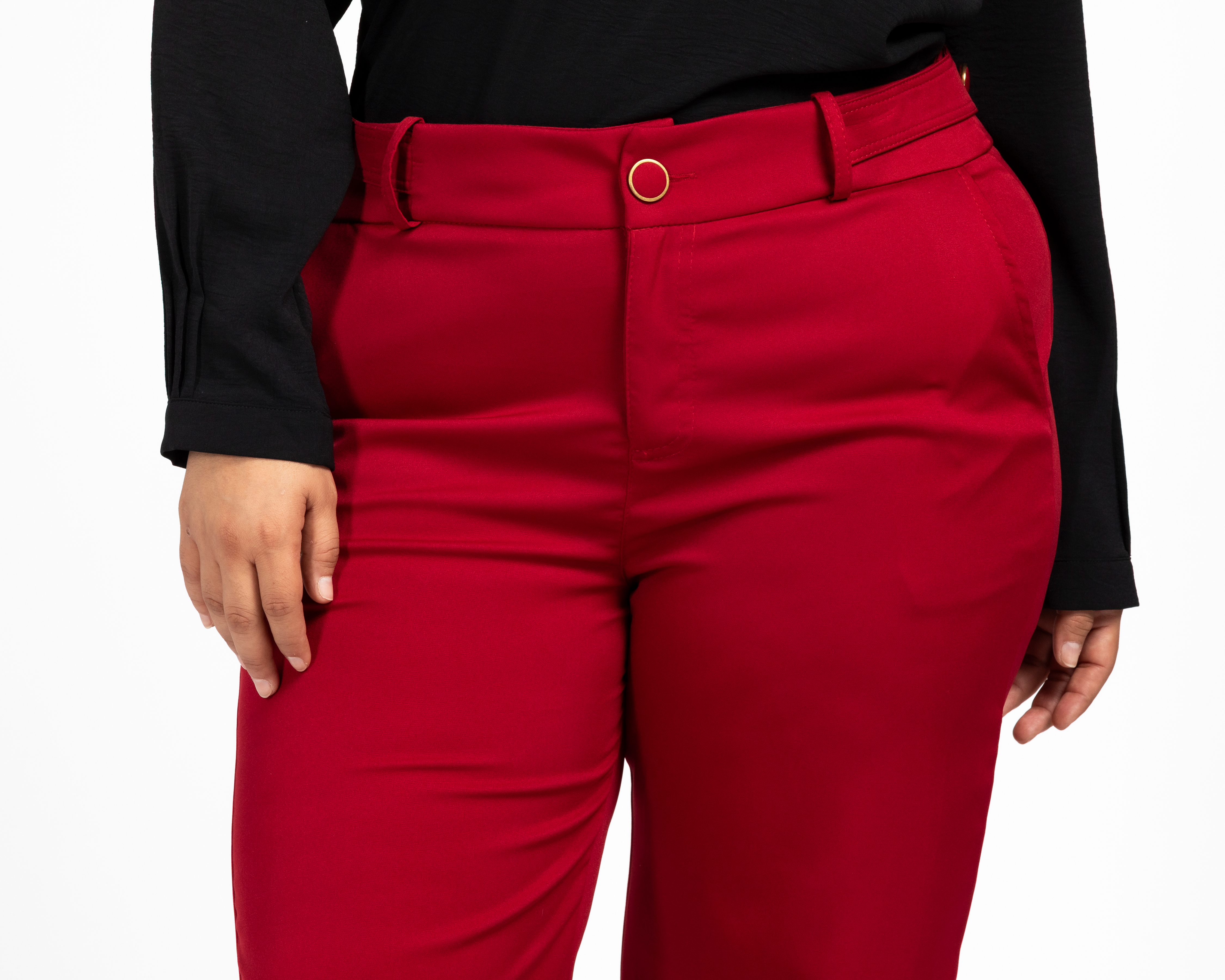 Foto 4 | Foto 4 | Pantalón de Vestir María Ferré Rojo para Mujer