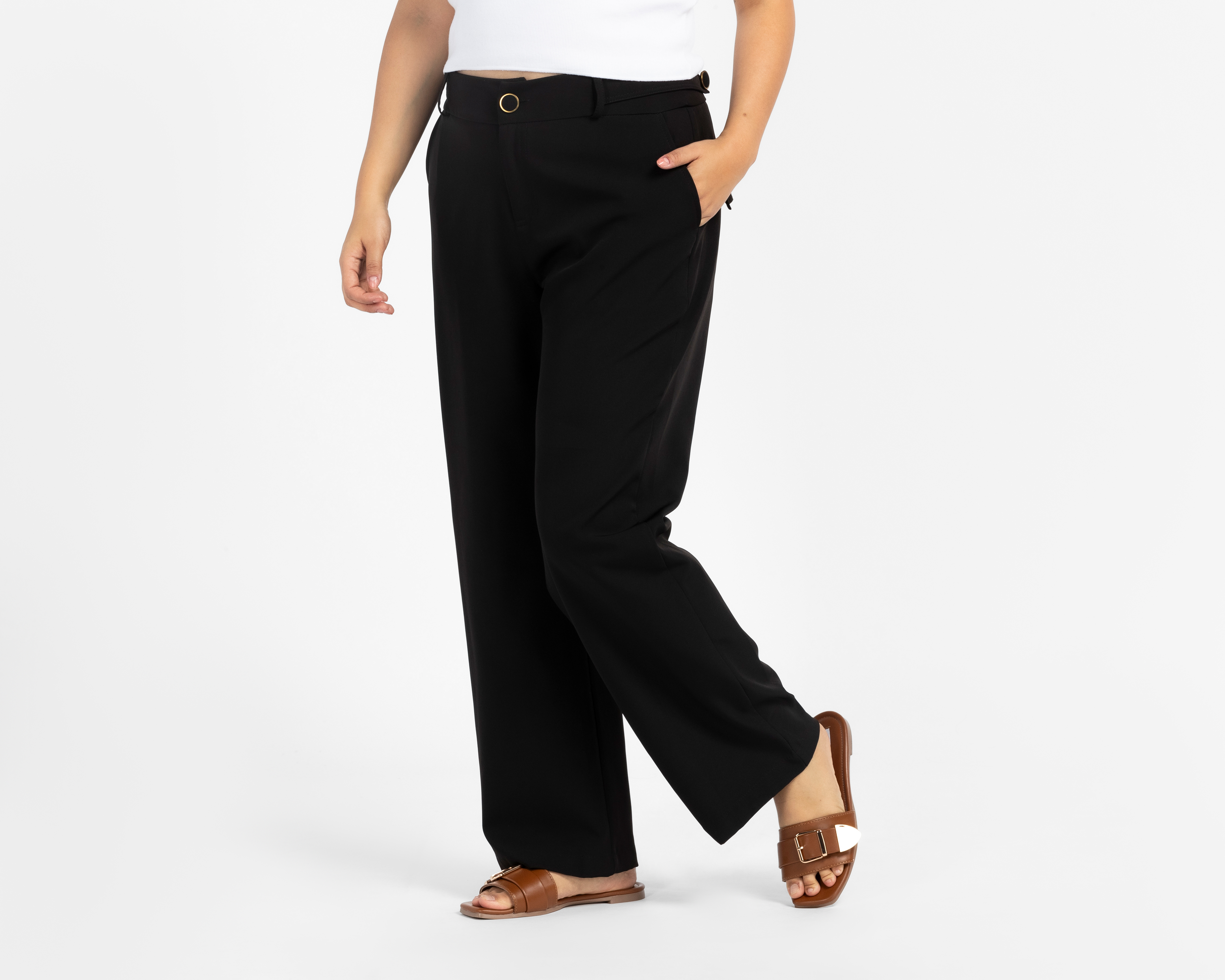 Pantalón de Vestir María Ferré Negro para Mujer