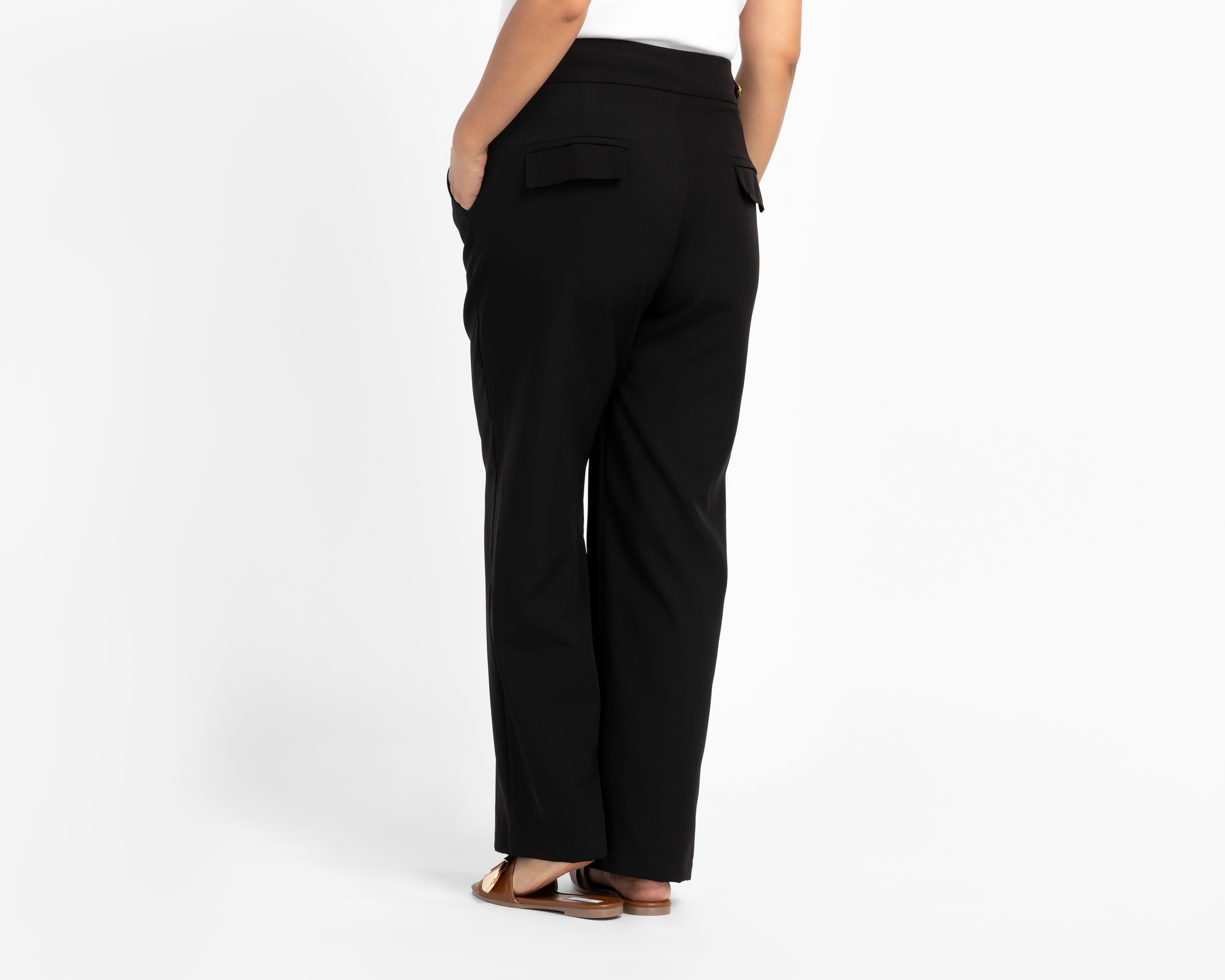 Foto 4 pulgar | Foto 3 | Pantalón de Vestir María Ferré Negro para Mujer