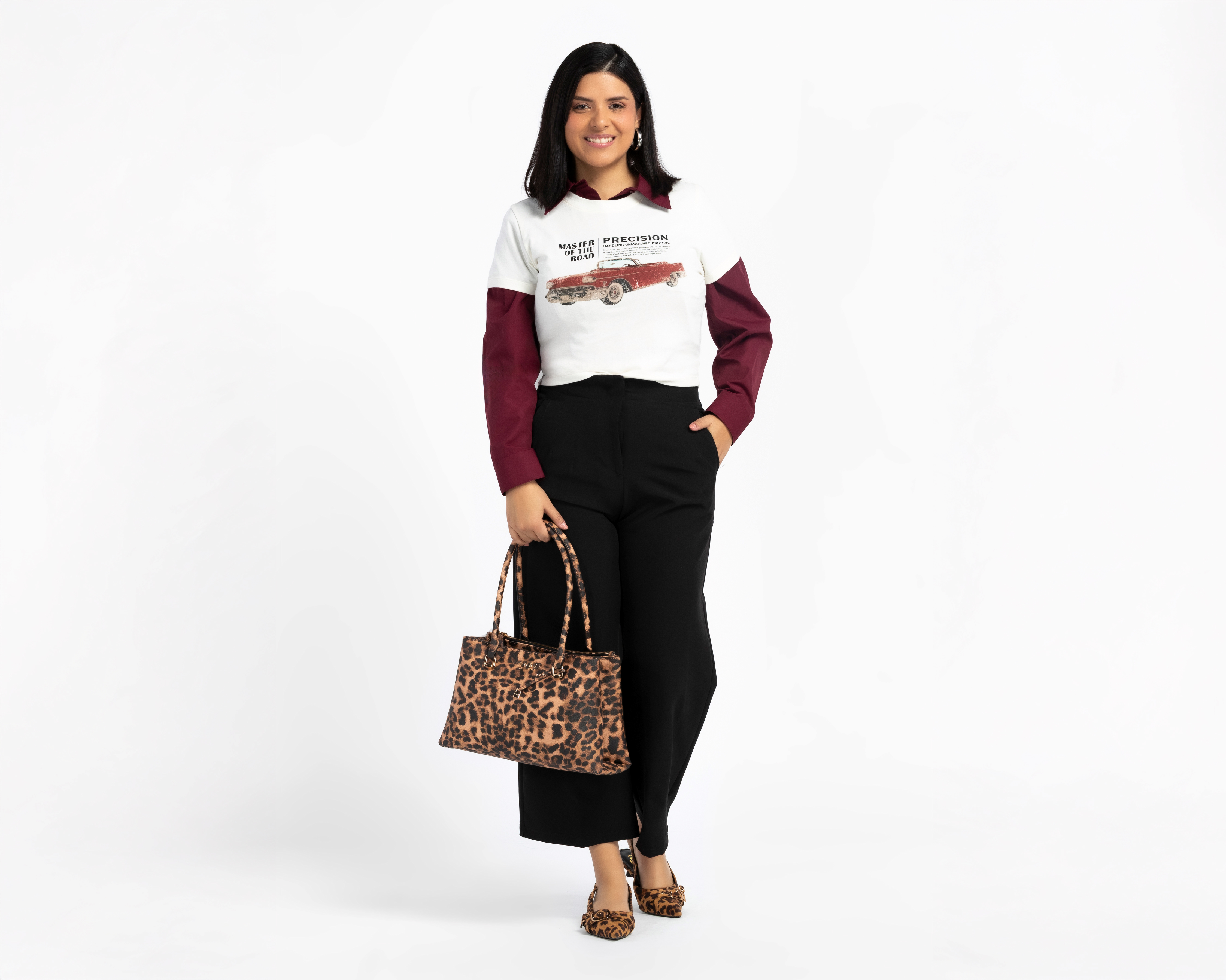 Foto 3 pulgar | Foto 2 | Pantalón de Vestir María Ferré Negro para Mujer