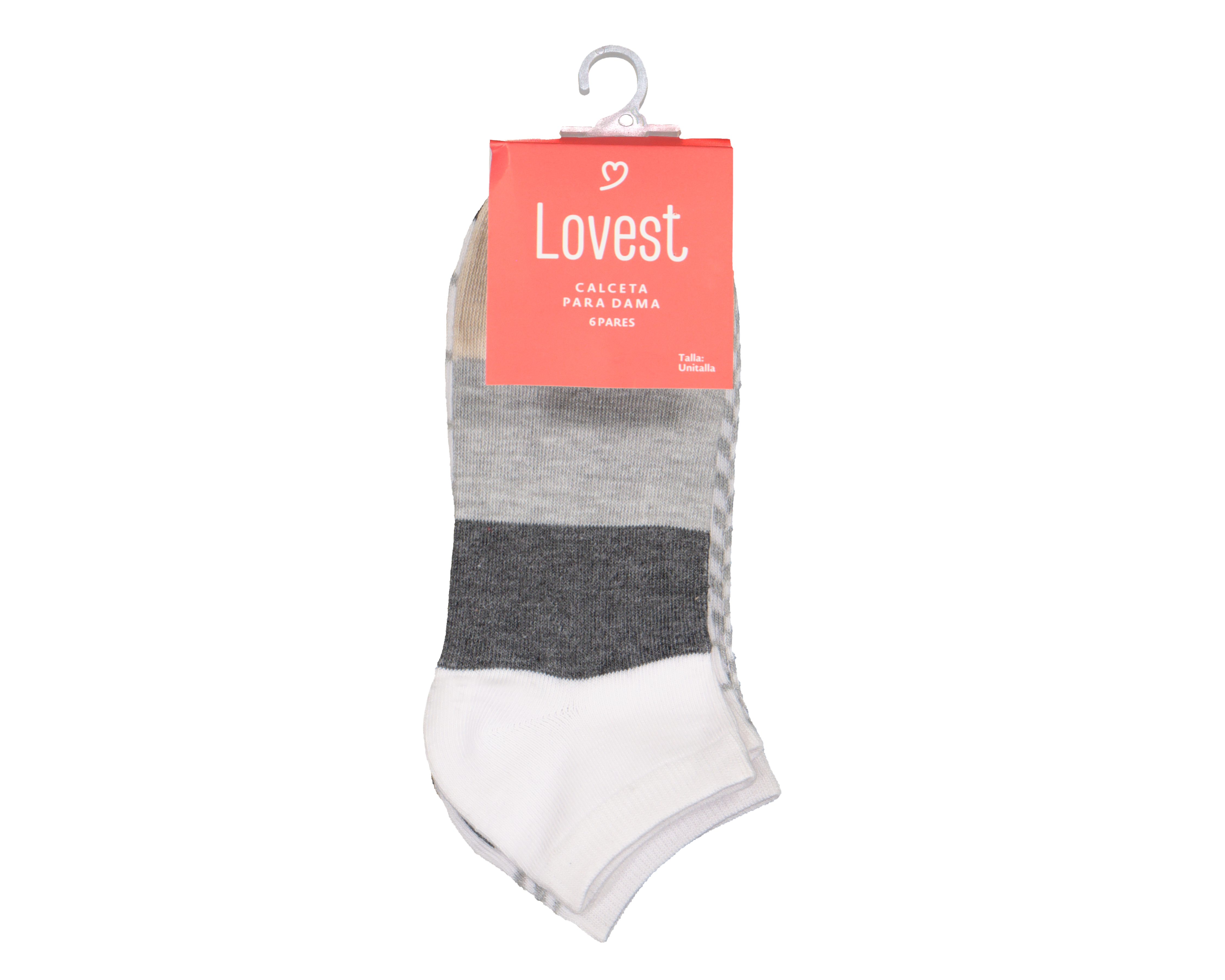 Foto 4 pulgar | Foto 3 | Calcetas Tines Lovest para Mujer 6 Pares