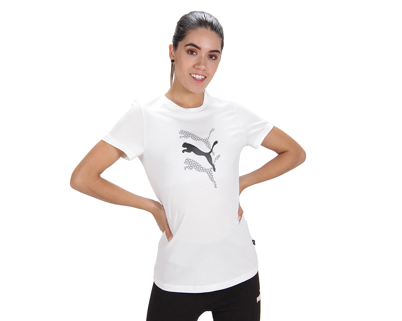 Foto 4 pulgar | Foto 3 | Playera de Entrenamiento Puma Estampada para Mujer