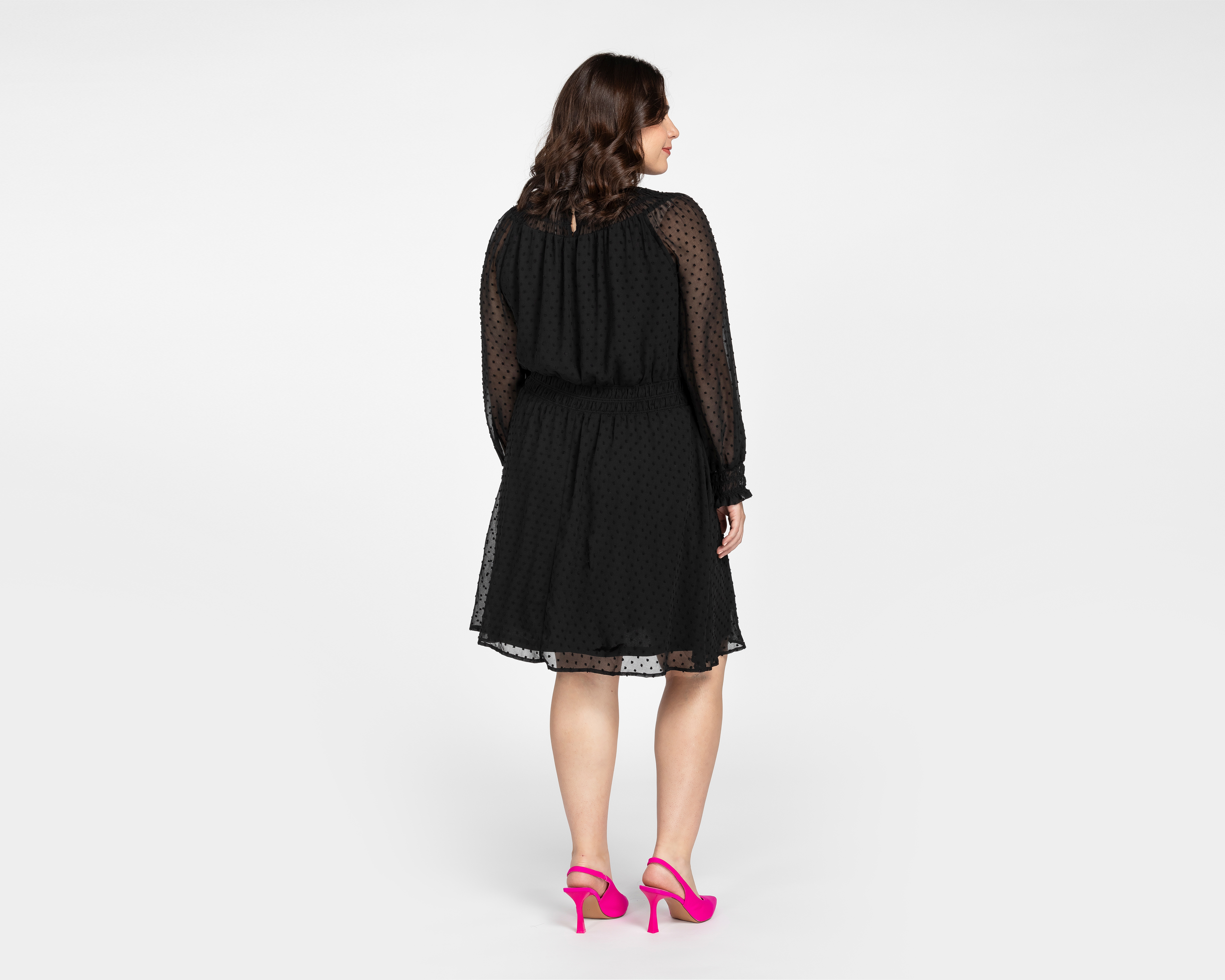 Foto 7 pulgar | Foto 6 | Vestido 18 Forever Casual Manga Larga con Cuello Alto