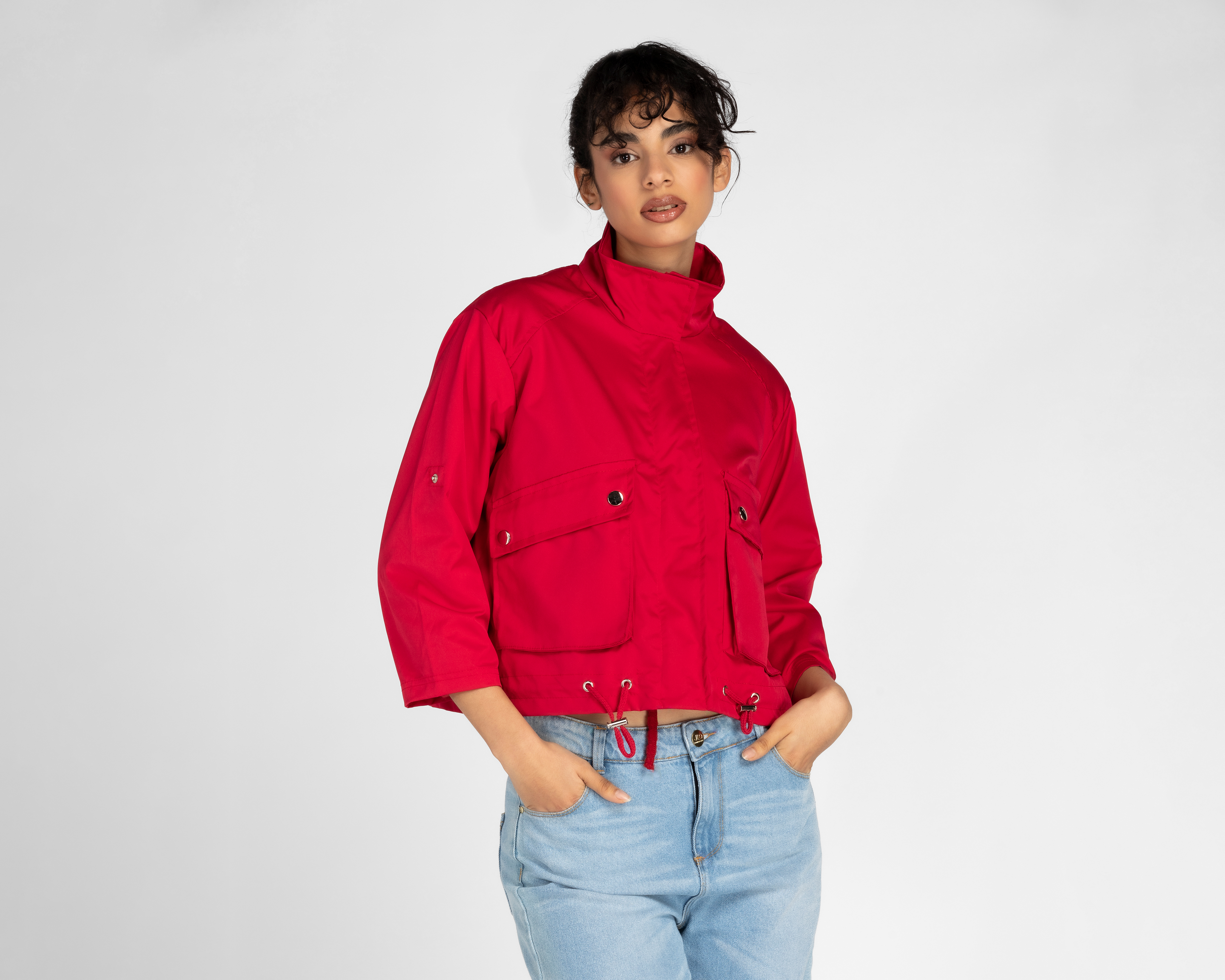 Chamarra Refill Roja con Bolsas