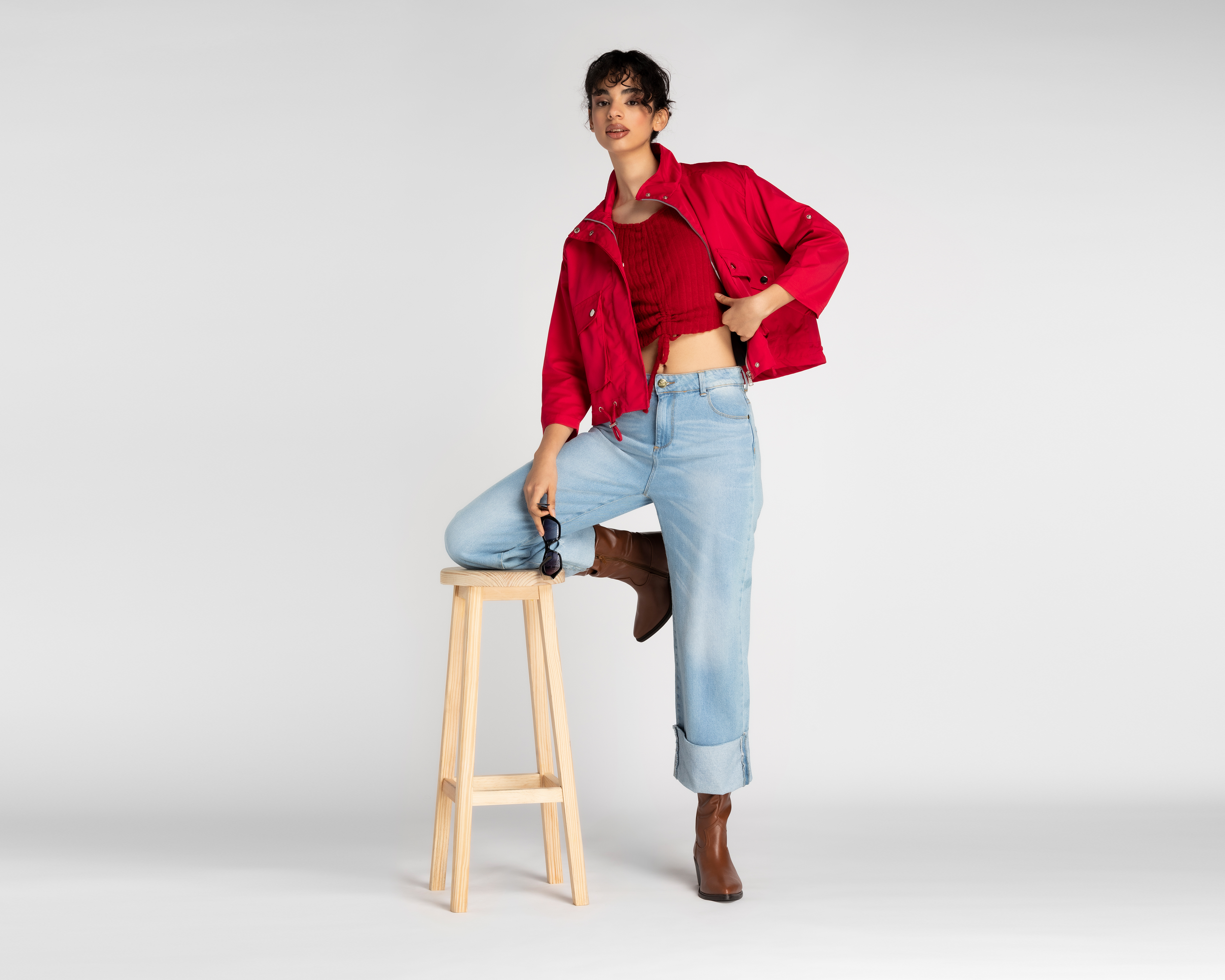 Foto 2 | Foto 2 | Chamarra Refill Roja con Bolsas