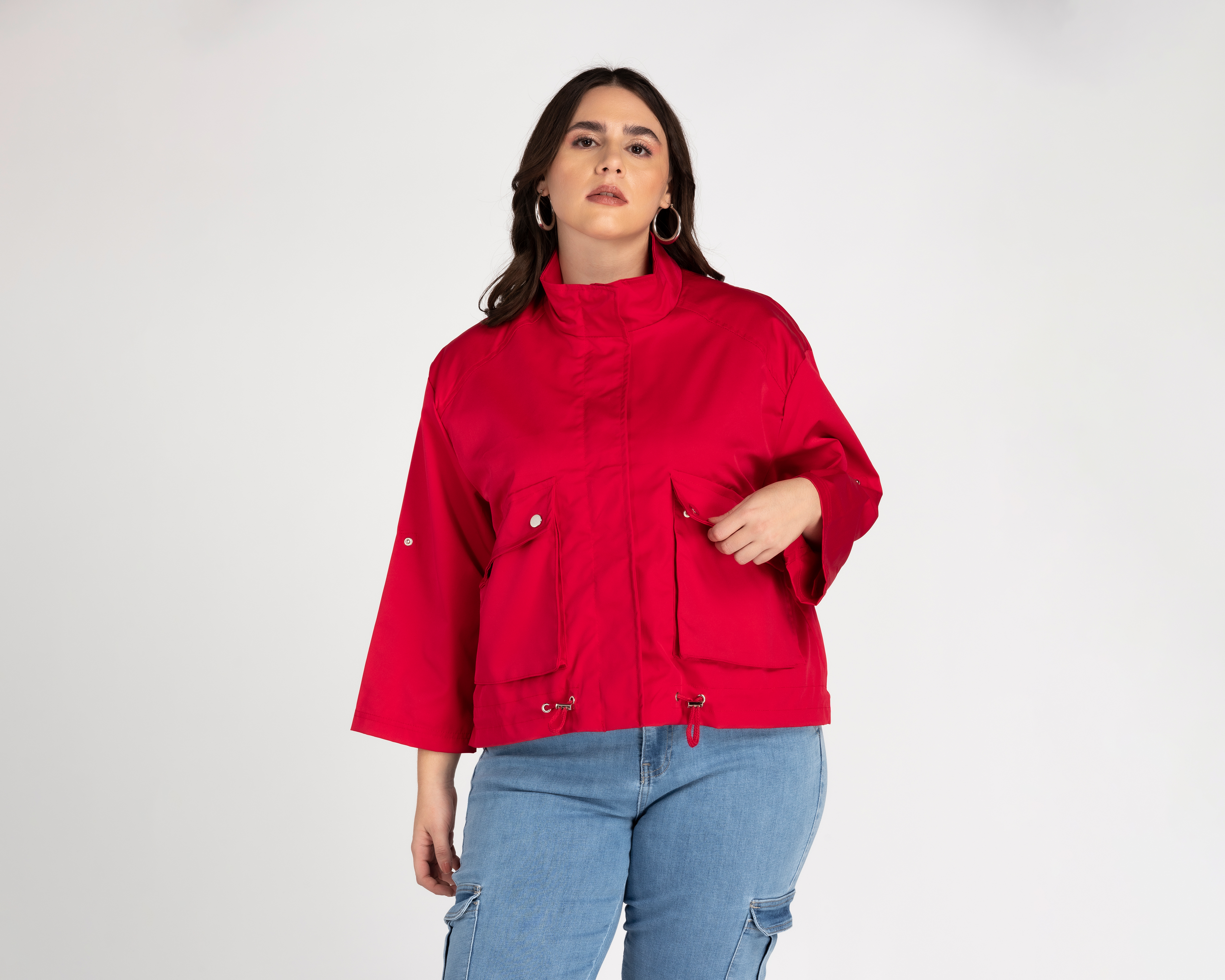 Foto 4 | Foto 4 | Chamarra Refill Roja con Bolsas