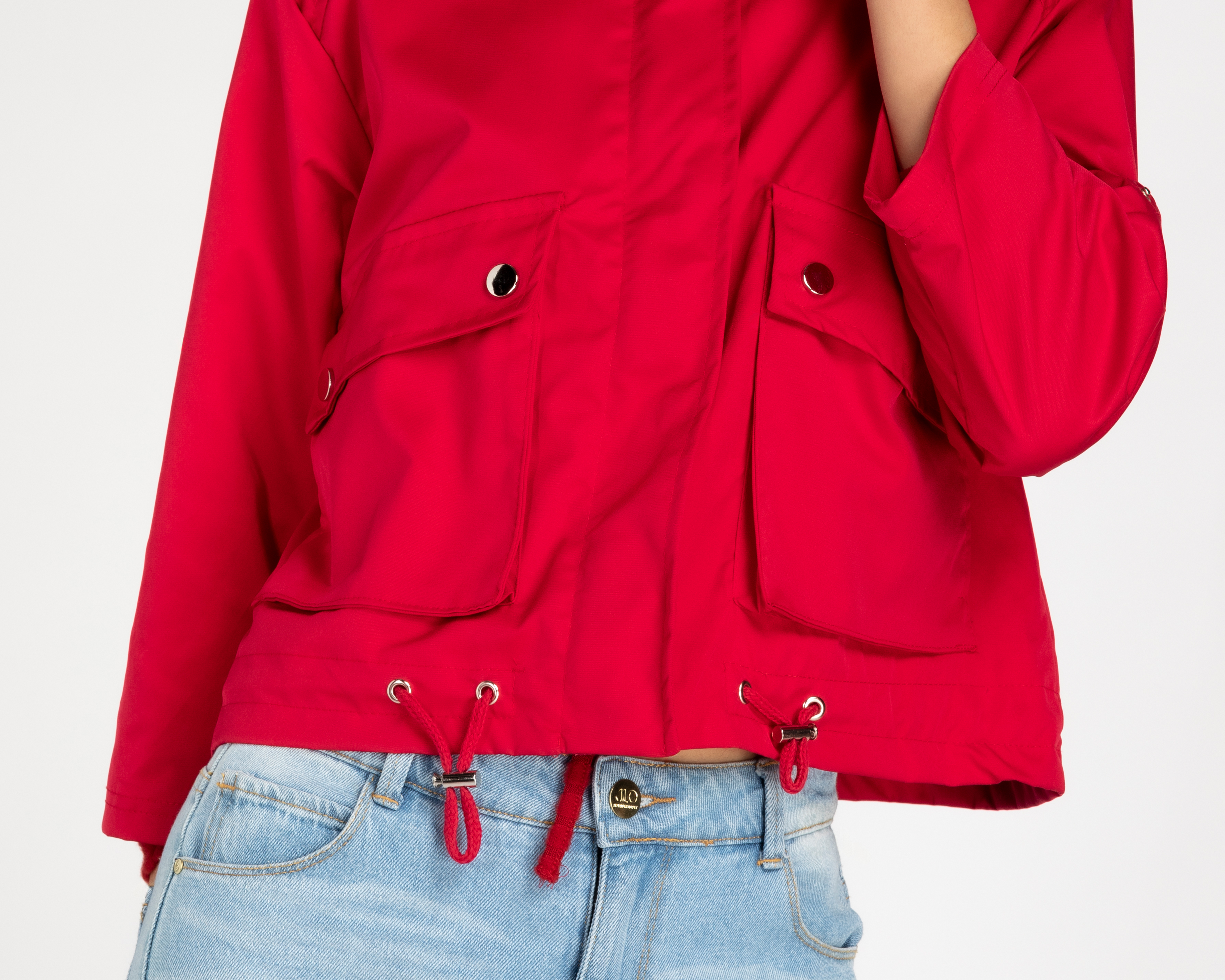 Foto 8 pulgar | Foto 7 | Chamarra Refill Roja con Bolsas