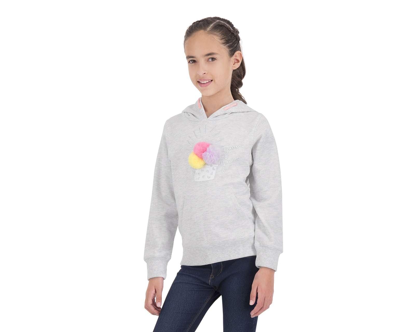 Foto 2 pulgar | Foto 1 | Sudadera Gris marca Up & Down Girls para Niña