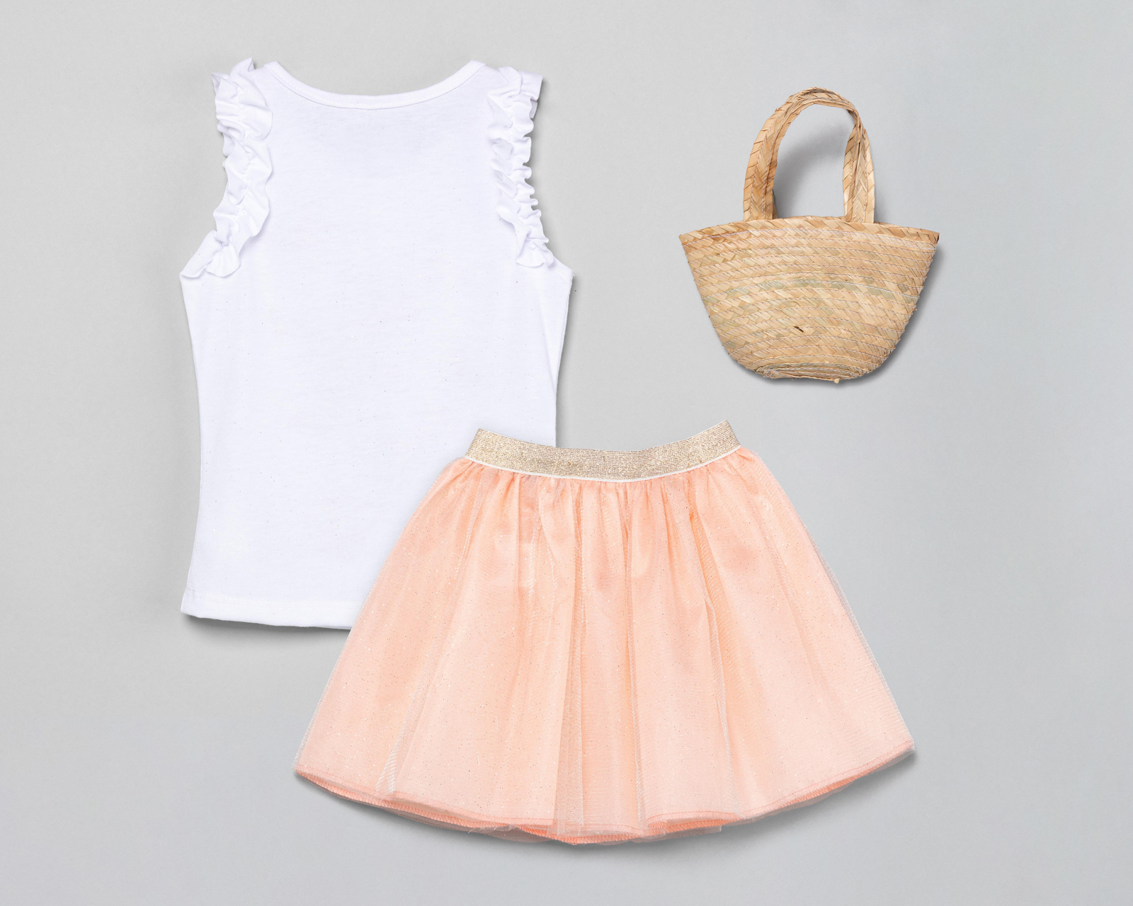 Foto 3 pulgar | Foto 2 | Conjunto con Falda Refill para Niña 3 Piezas