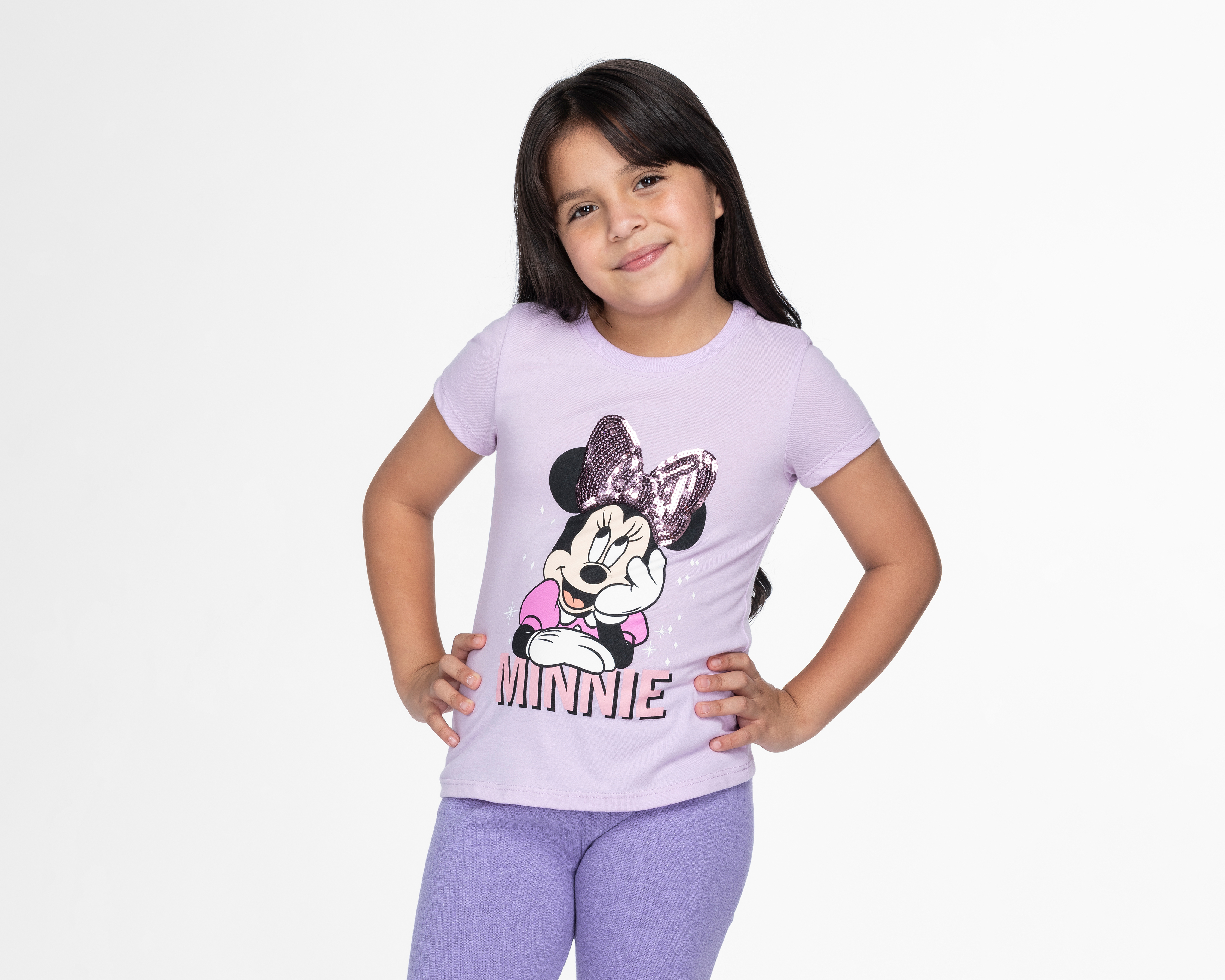 Foto 2 pulgar | Foto 1 | Playera Disney Minnie Mouse Manga Corta para Niña