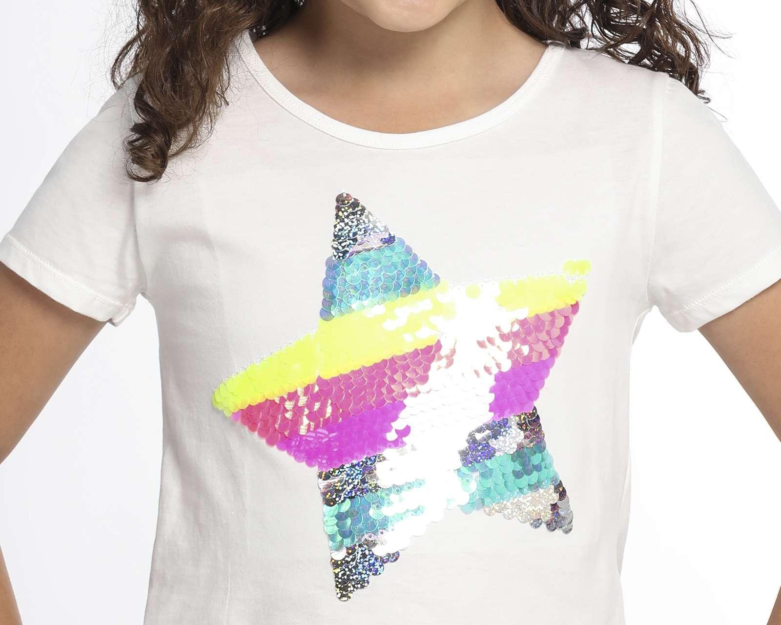 Foto 3 | Foto 3 | Playera Girls Attitude Manga Corta Estampada para Niña