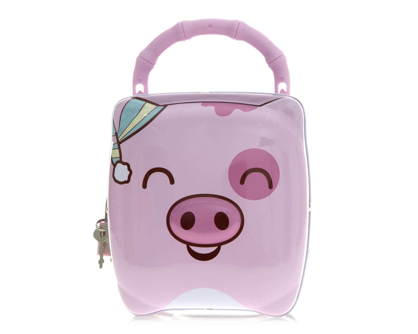 Alcancía Métalica Cerdito Rosa