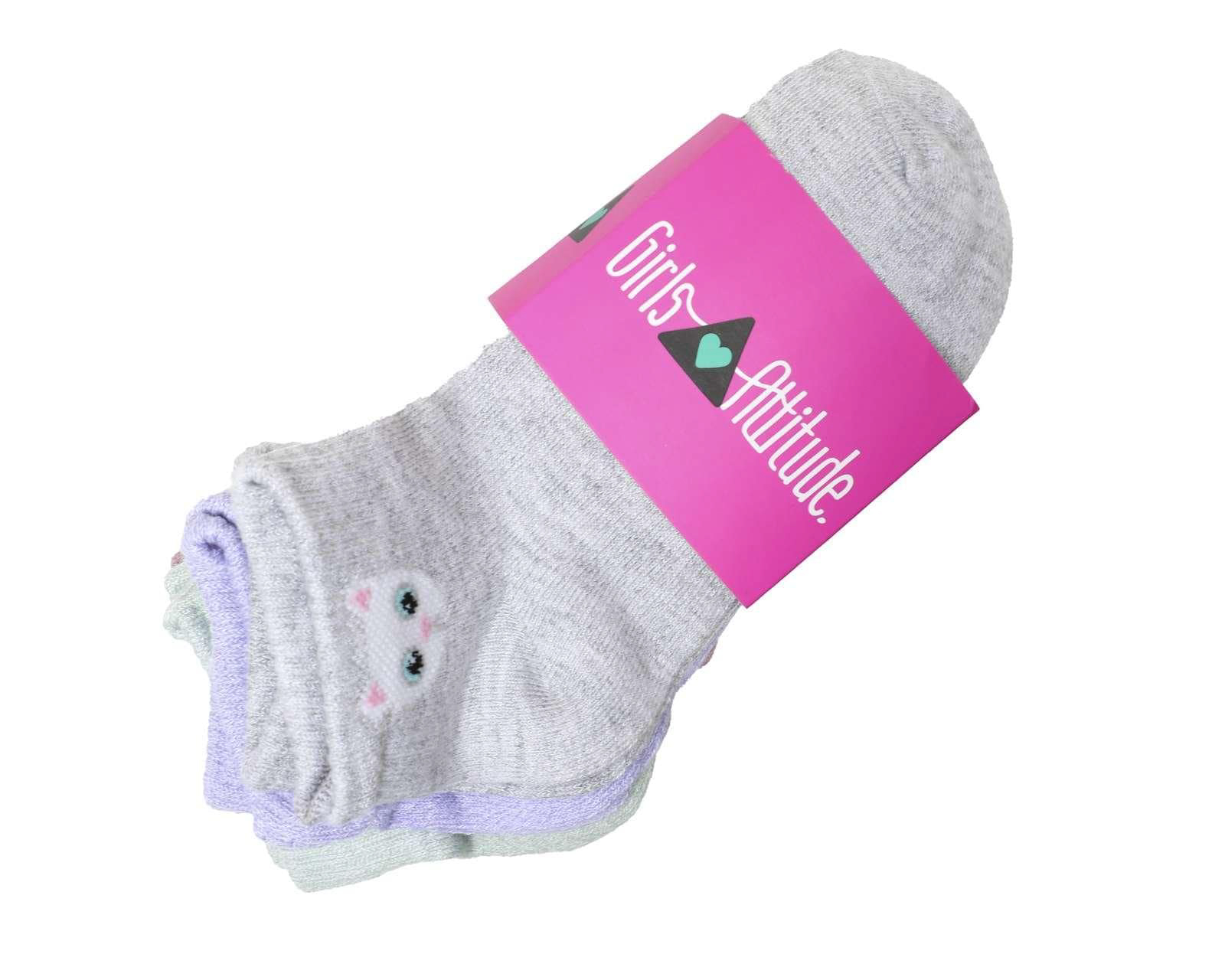 Foto 3 | Foto 3 | Calcetas Cortas Girls Attitude para Niña 6 Pares