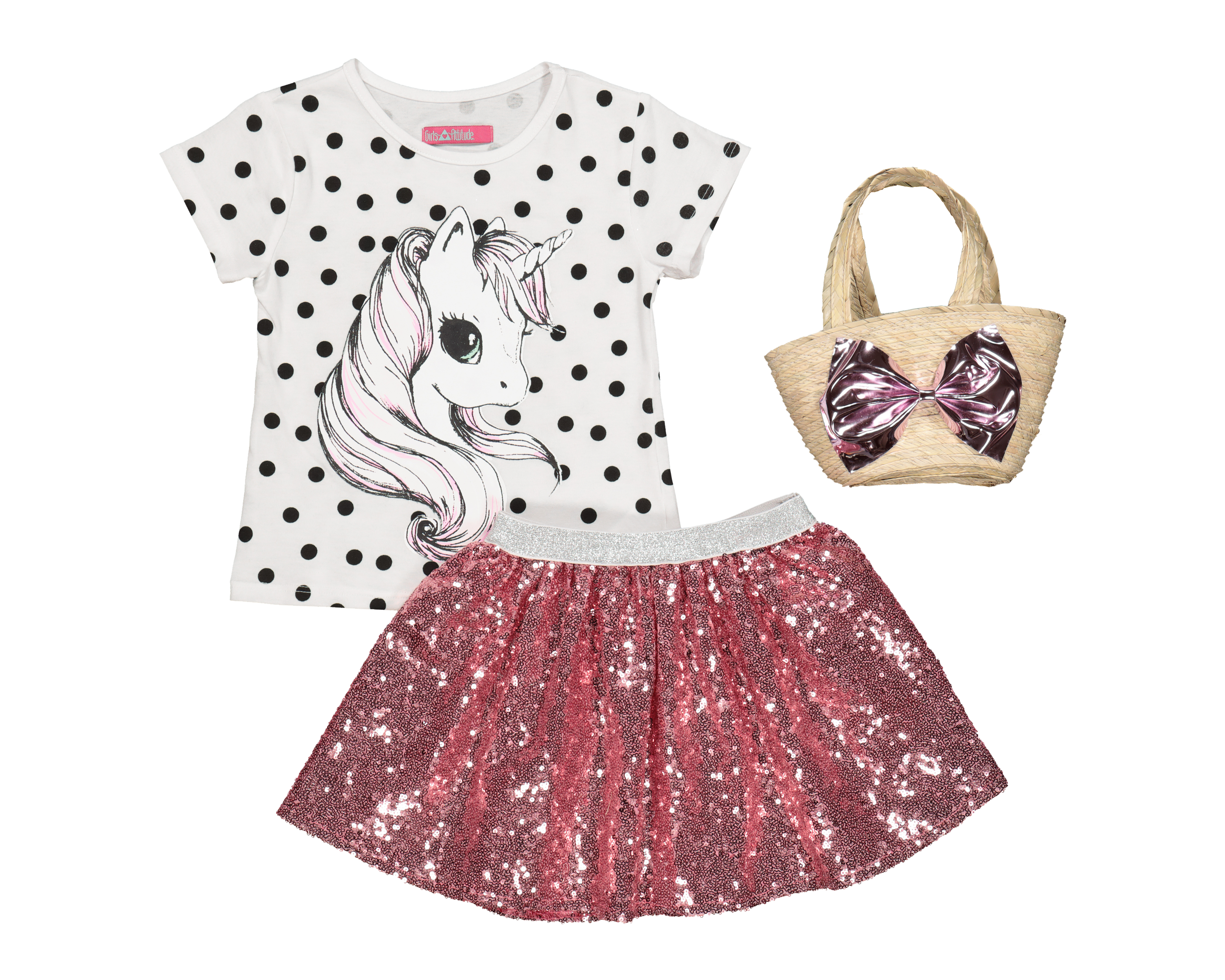 Conjunto con Falda Girls Attitude para Niña 3 Piezas