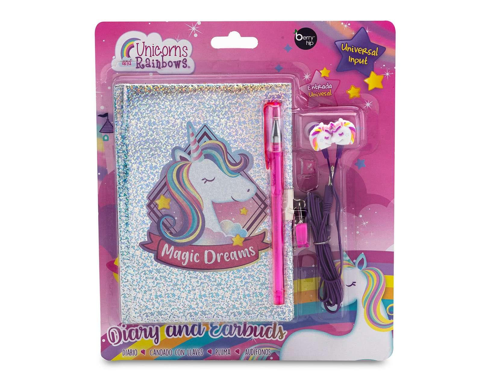 Diario Unicorns And Rainbows con Audífonos
