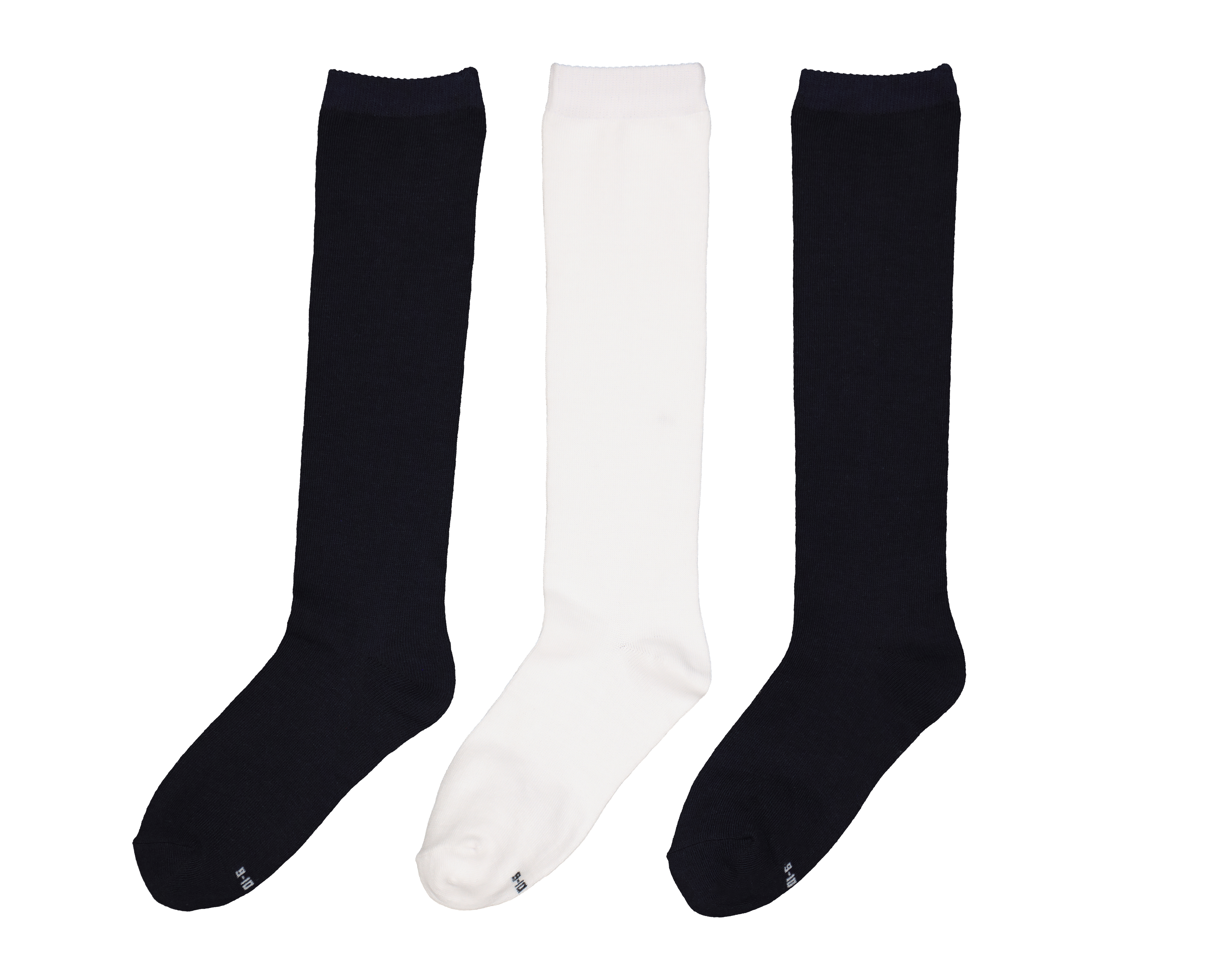 Foto 2 pulgar | Foto 1 | Calcetas Escolares Largas Grafito para Niña 3 Pares