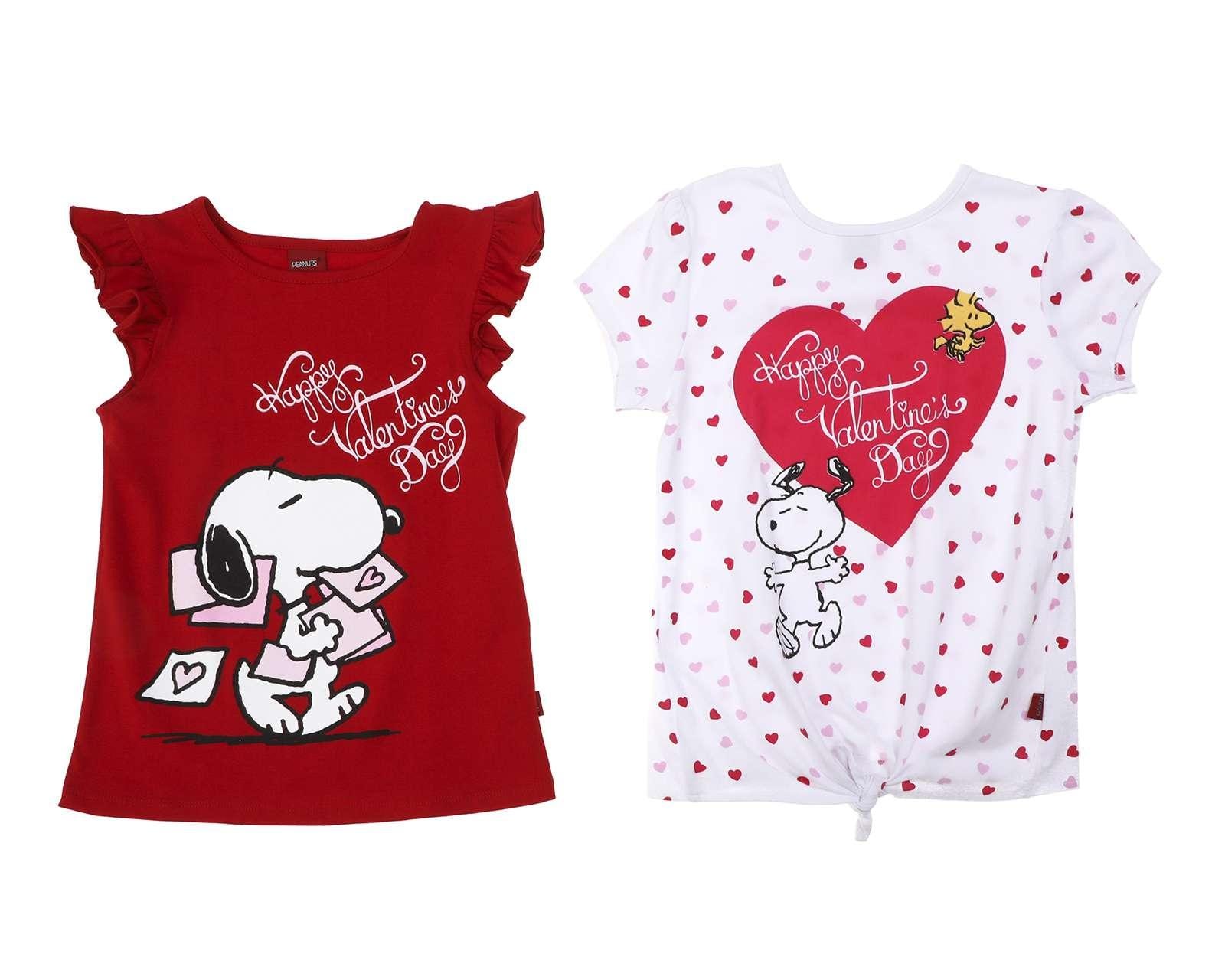 Playera Peanuts para Niña 2 Piezas