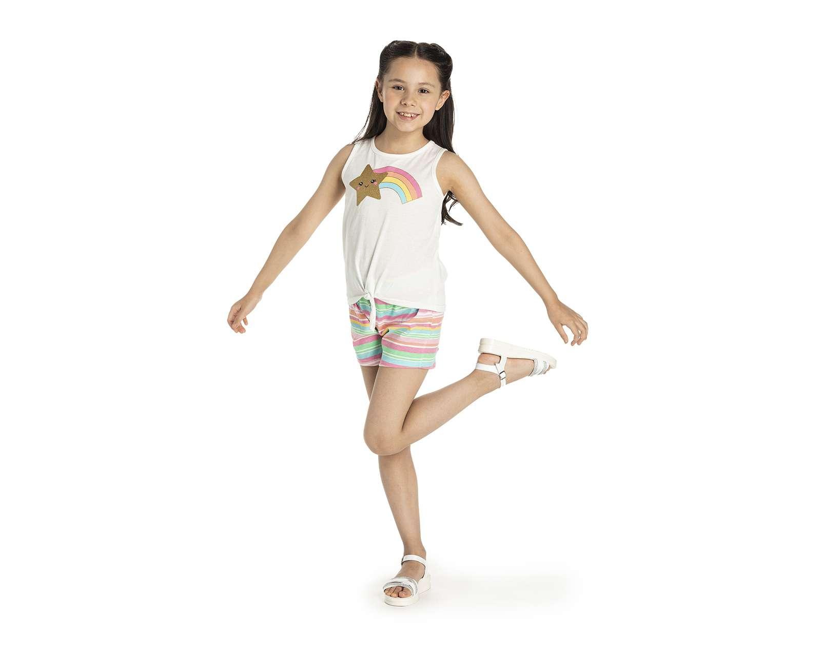 Foto 3 pulgar | Foto 2 | Conjunto con Short Girls Attitude para Niña 4 Piezas