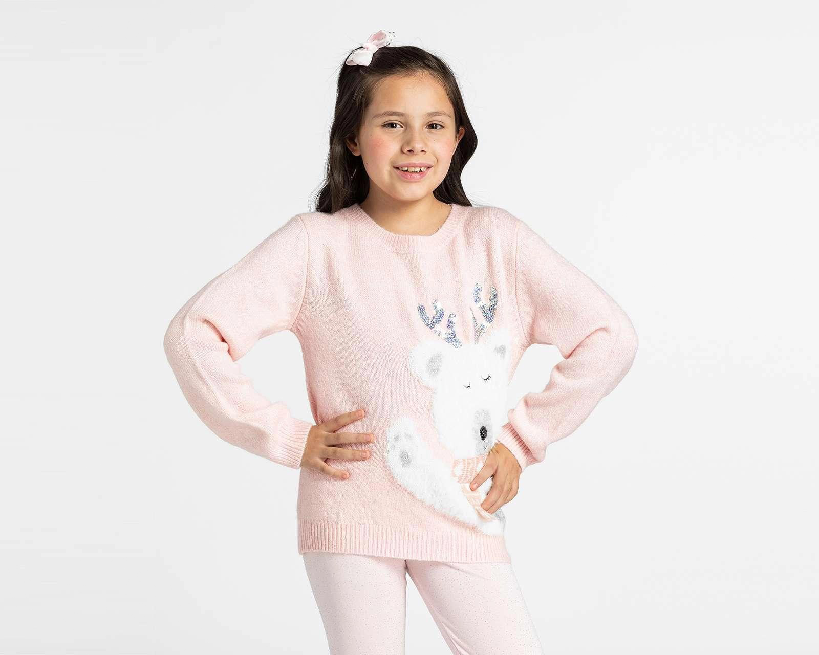 Suéter Navideño Oso Refill para Niña