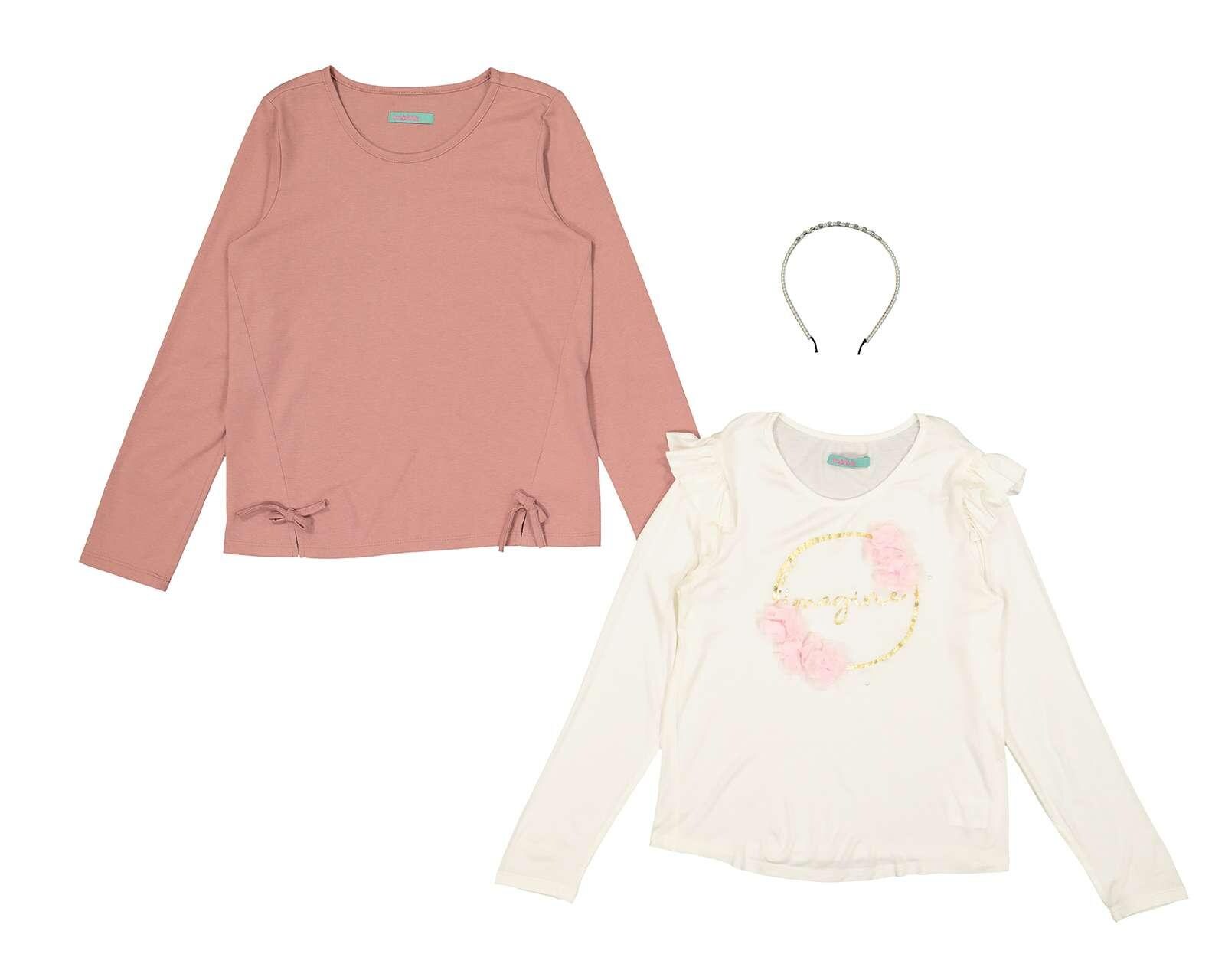 Foto 2 pulgar | Foto 1 | Playera Girls Attitude Juvenil 2 Piezas