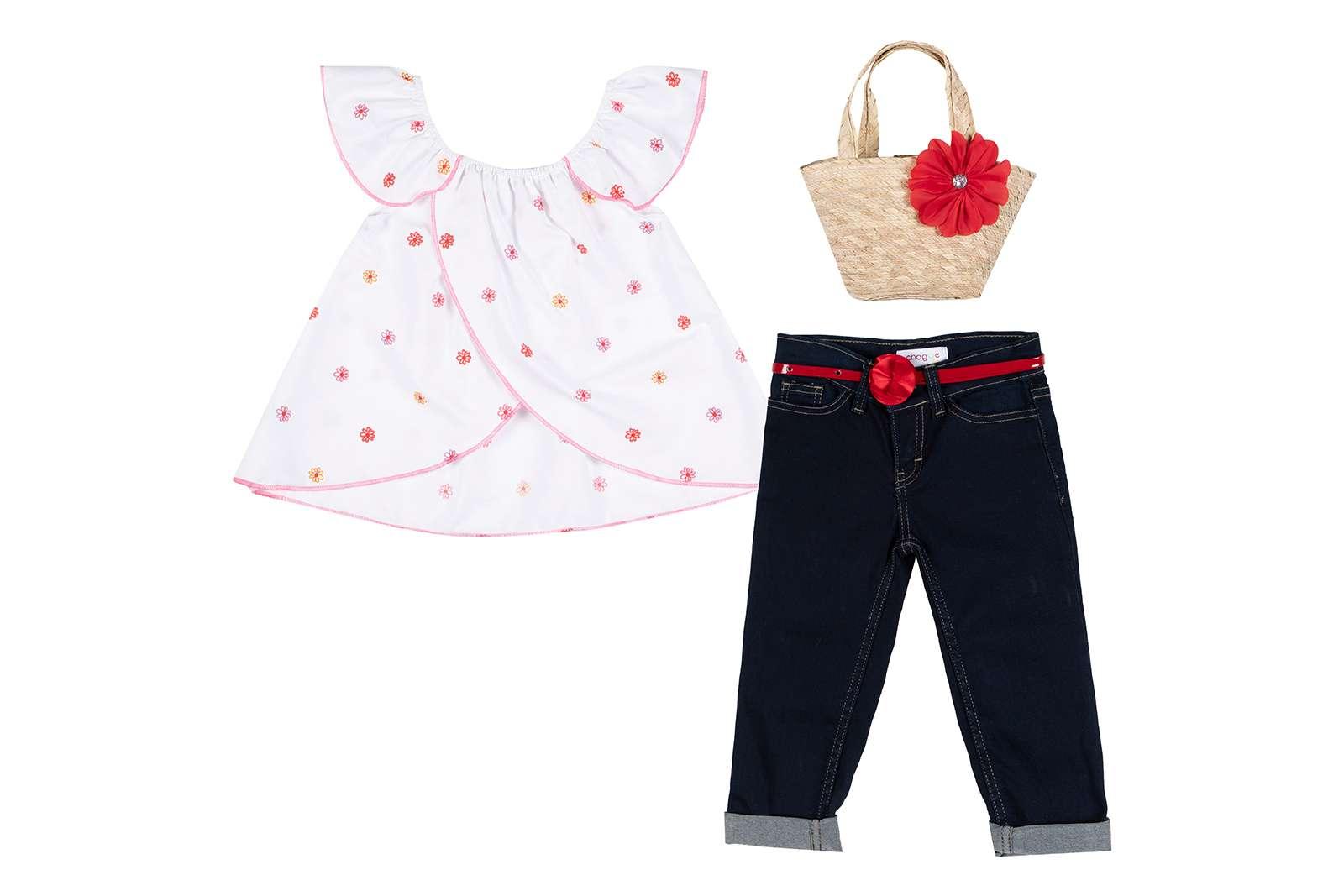 Pantalón y Blusa con Bolsa Chague para Niña