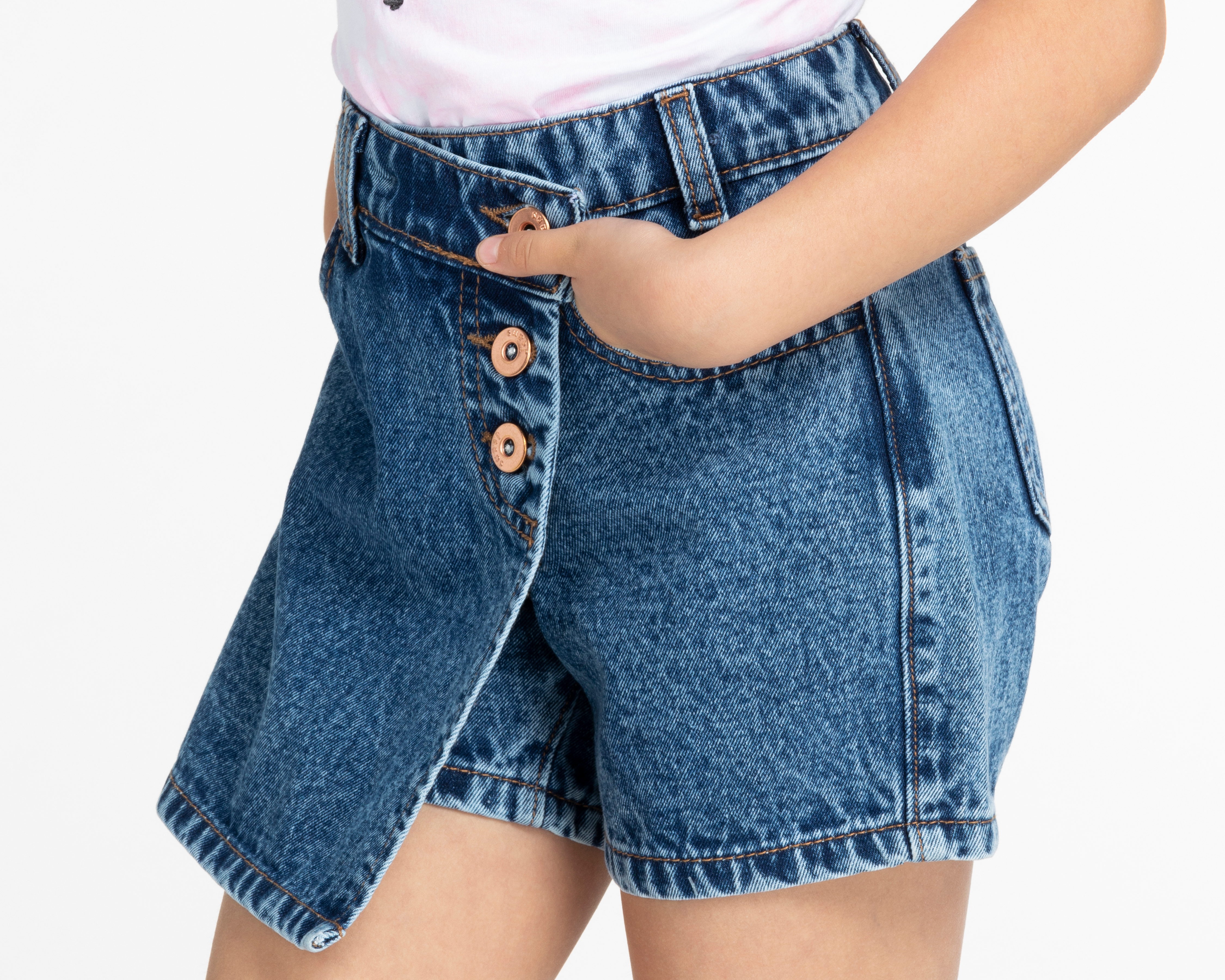 Foto 4 pulgar | Foto 3 | Short Falda Girls Attitude para Niña