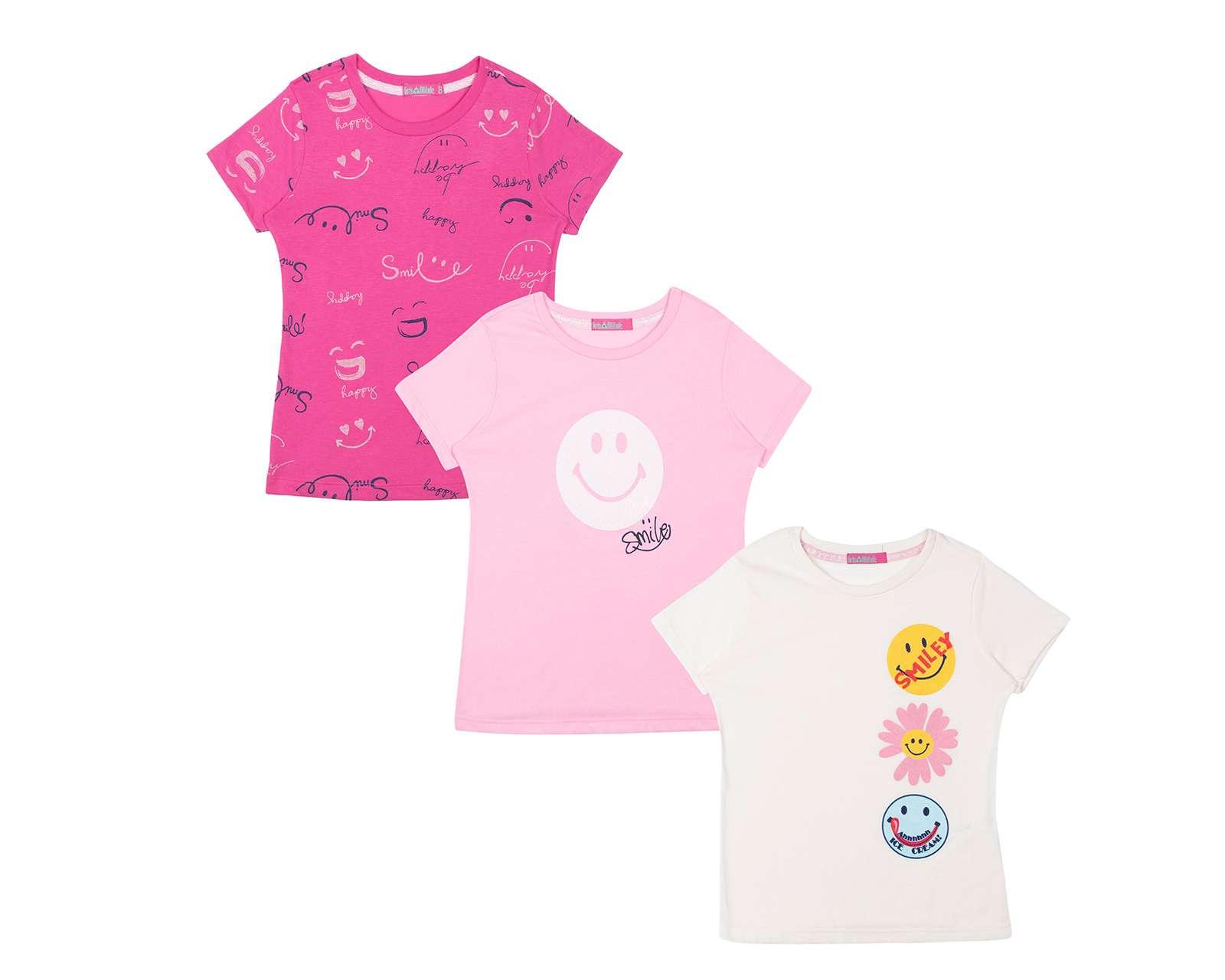 Playera Girls Attitude para Niña 3 Piezas