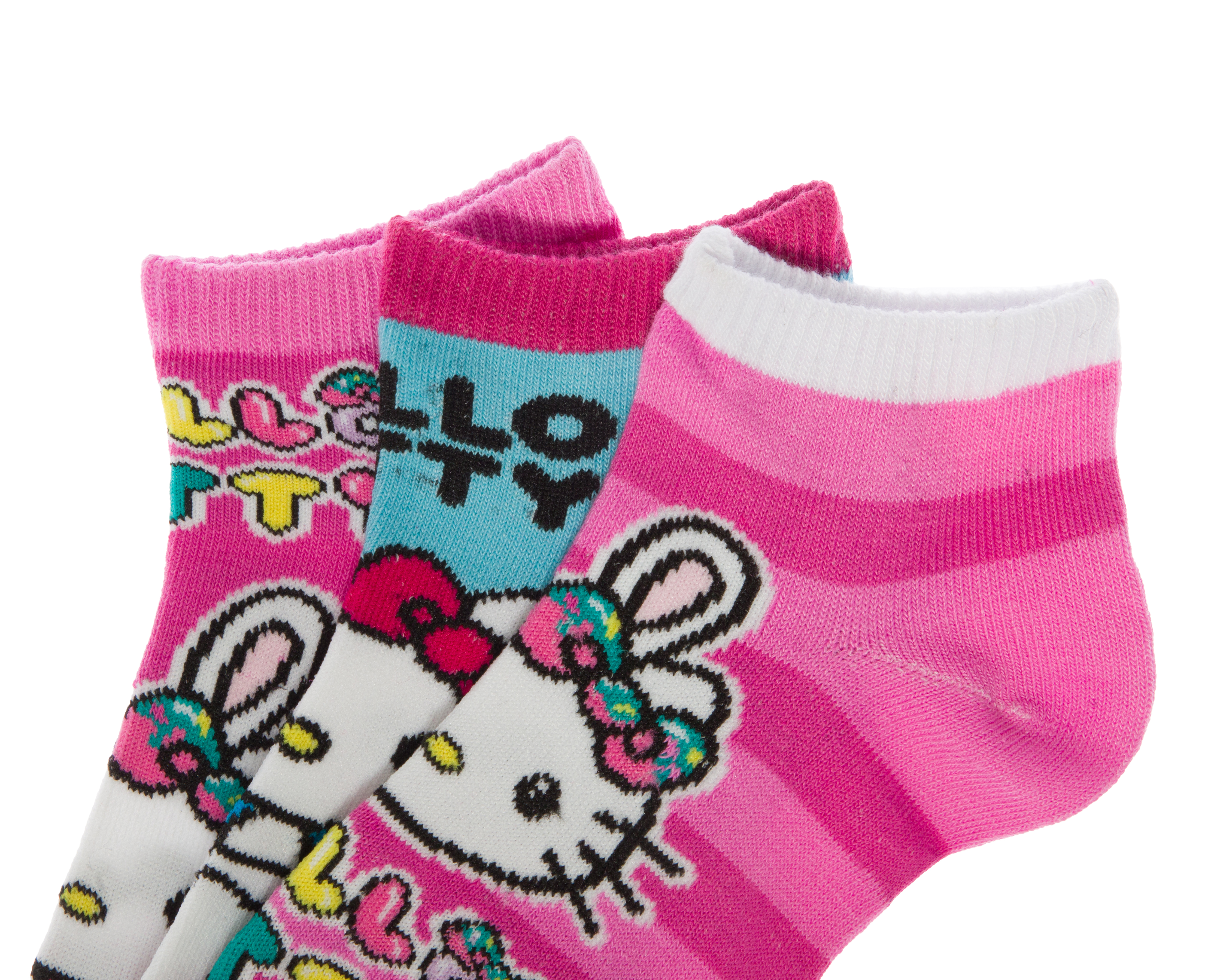 Foto 3 pulgar | Foto 2 | Calcetines Hello Kitty para Niña 3 Pares
